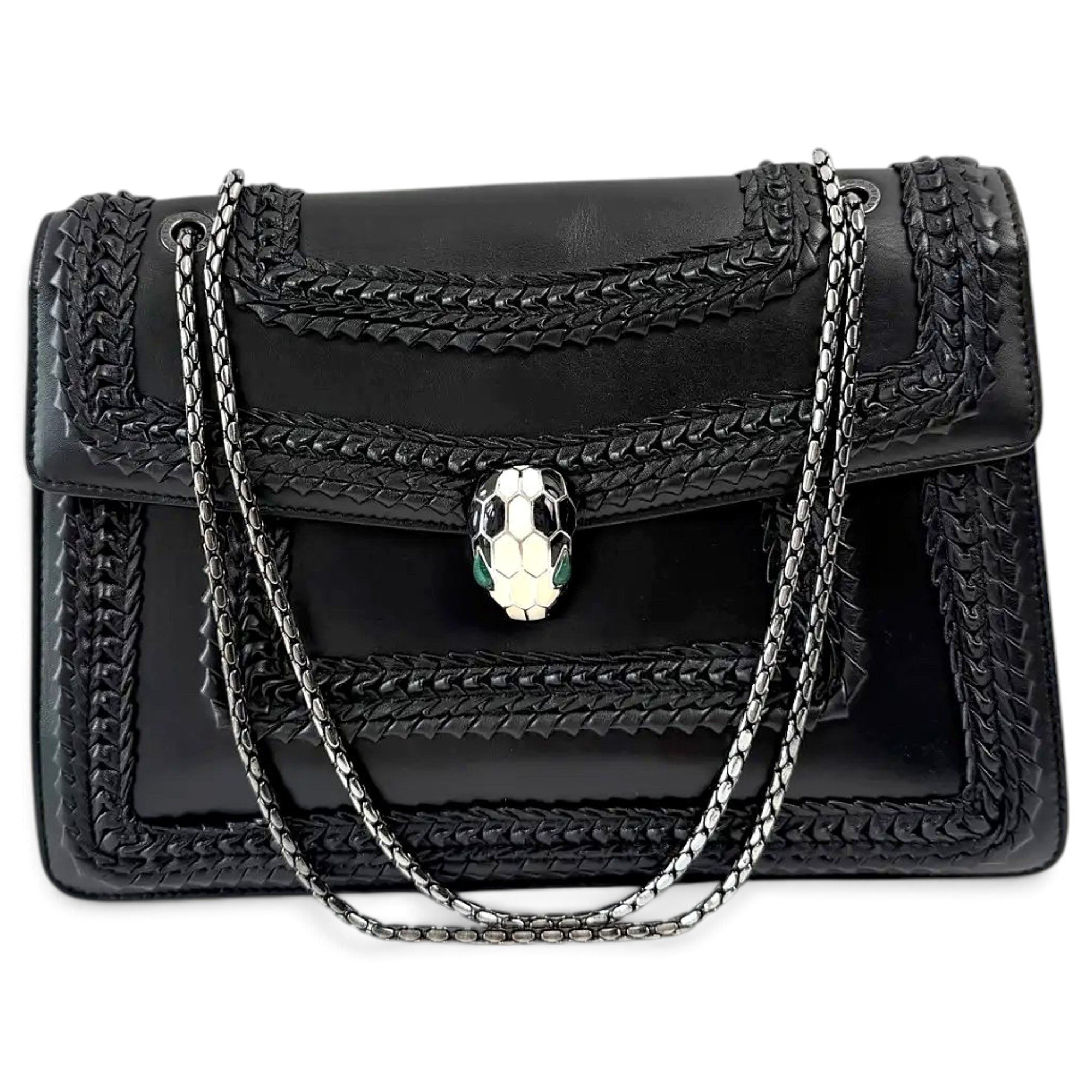 Serpenti leather handbag
