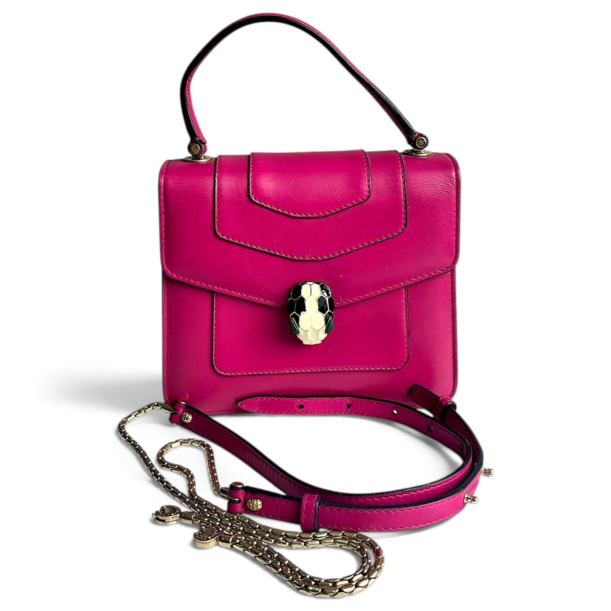 Serpenti leather handbag