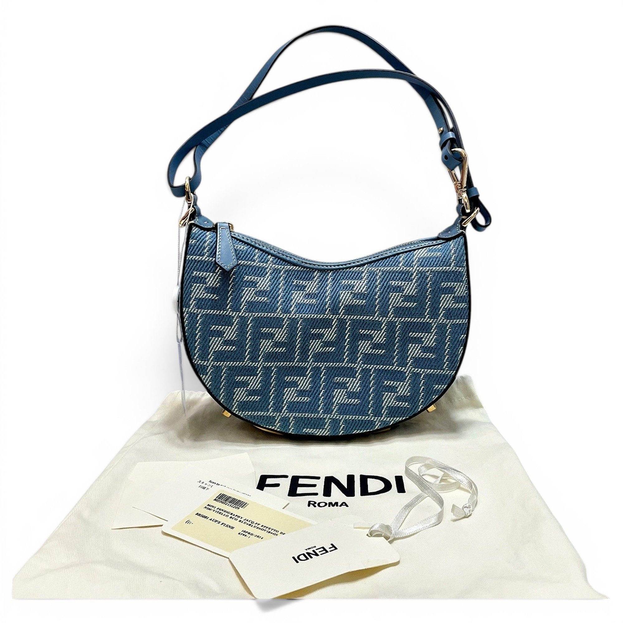 Fendigraphy cloth handbag