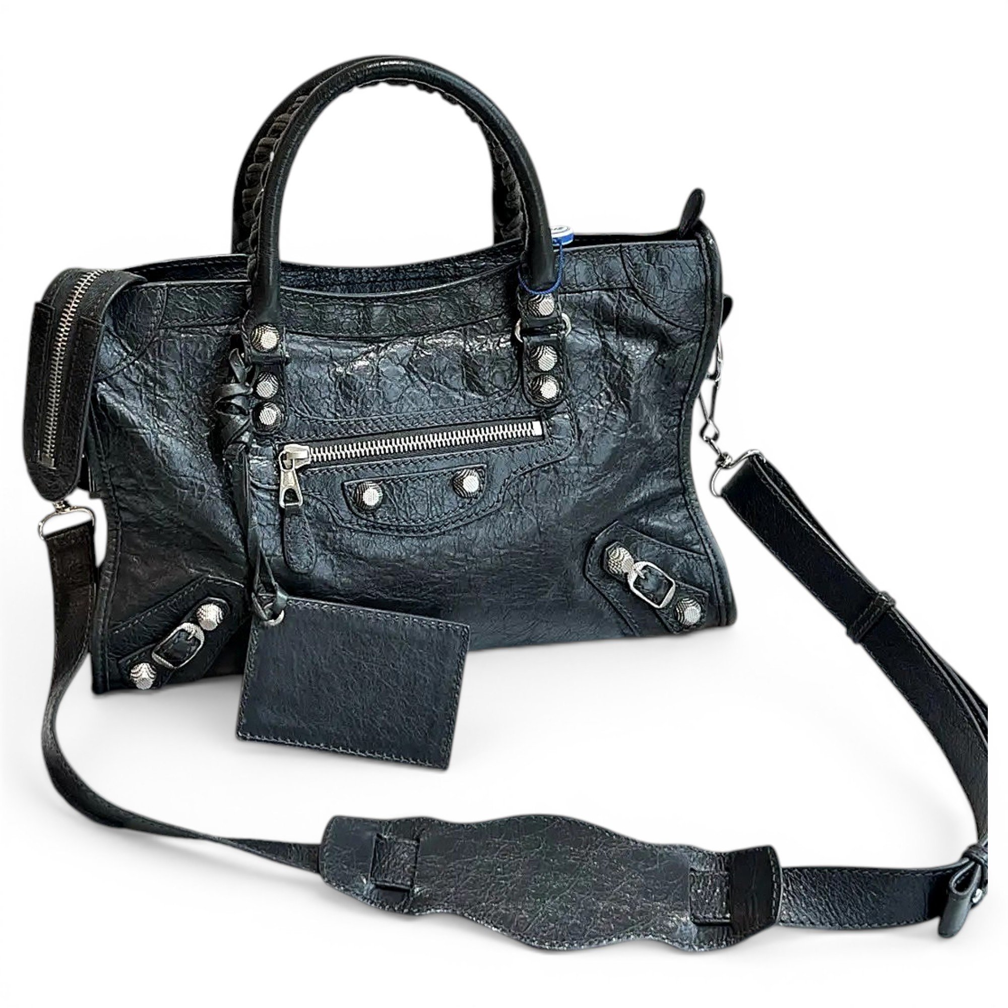 Classic Metalic leather handbag
