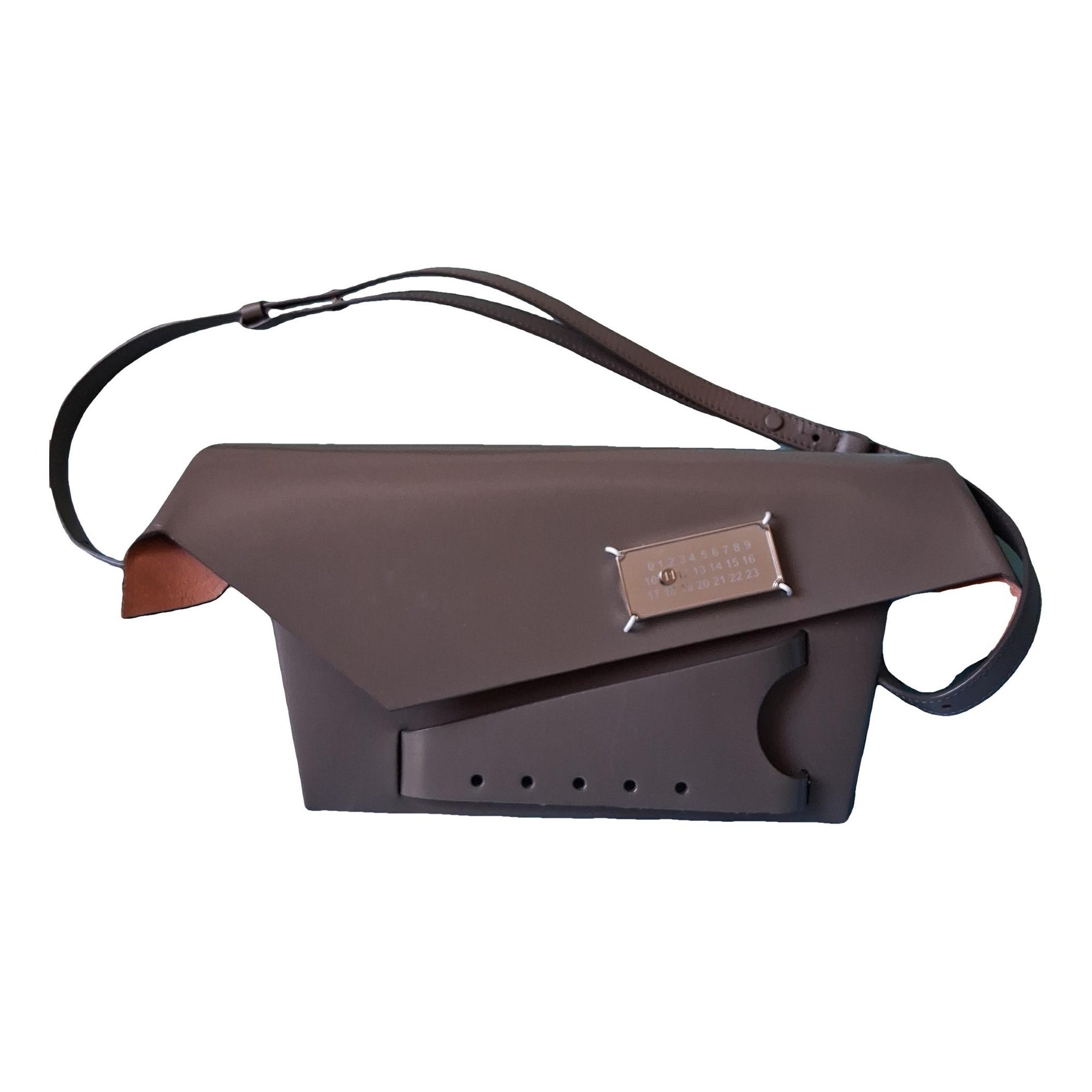 Snatched leather handbag