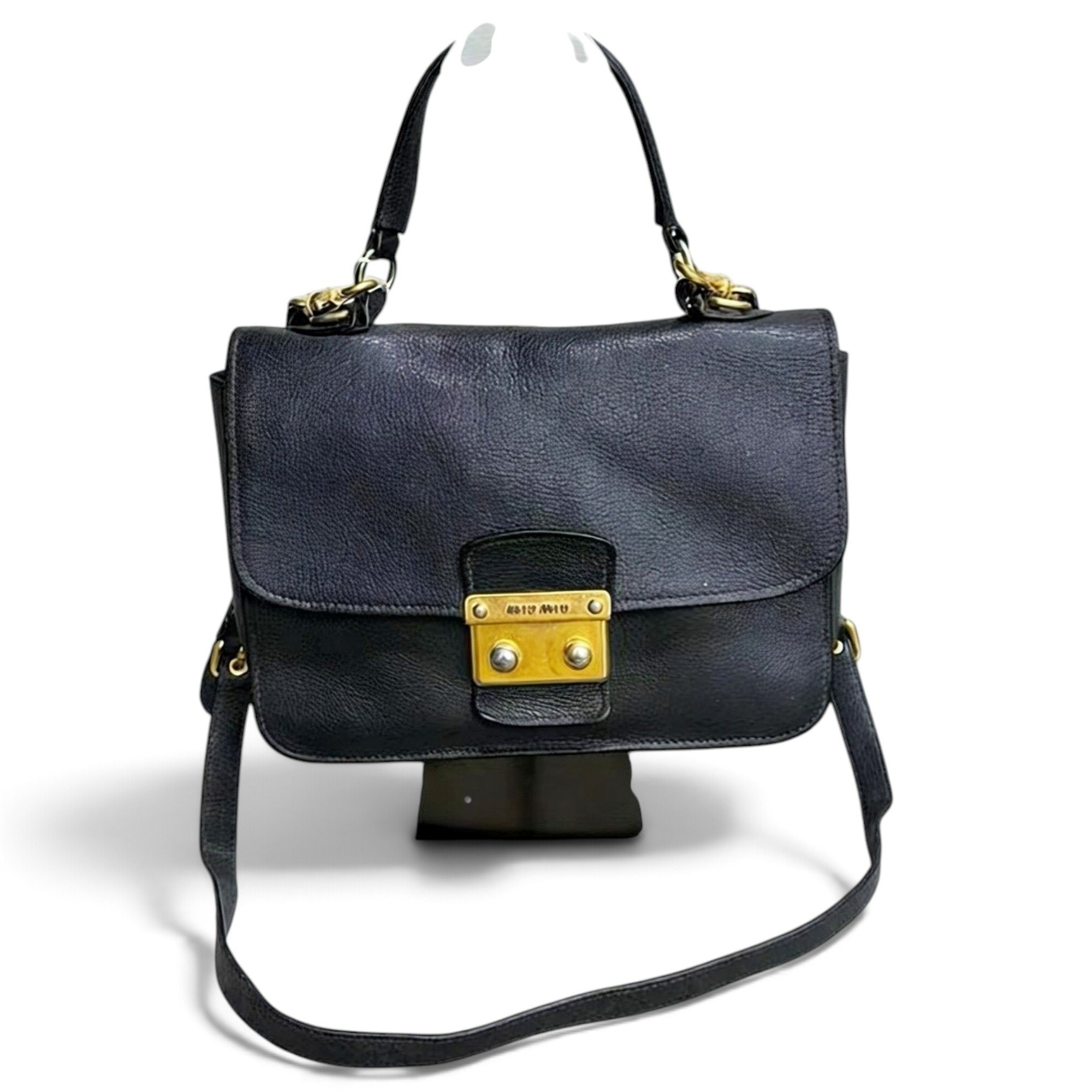 Madras leather handbag