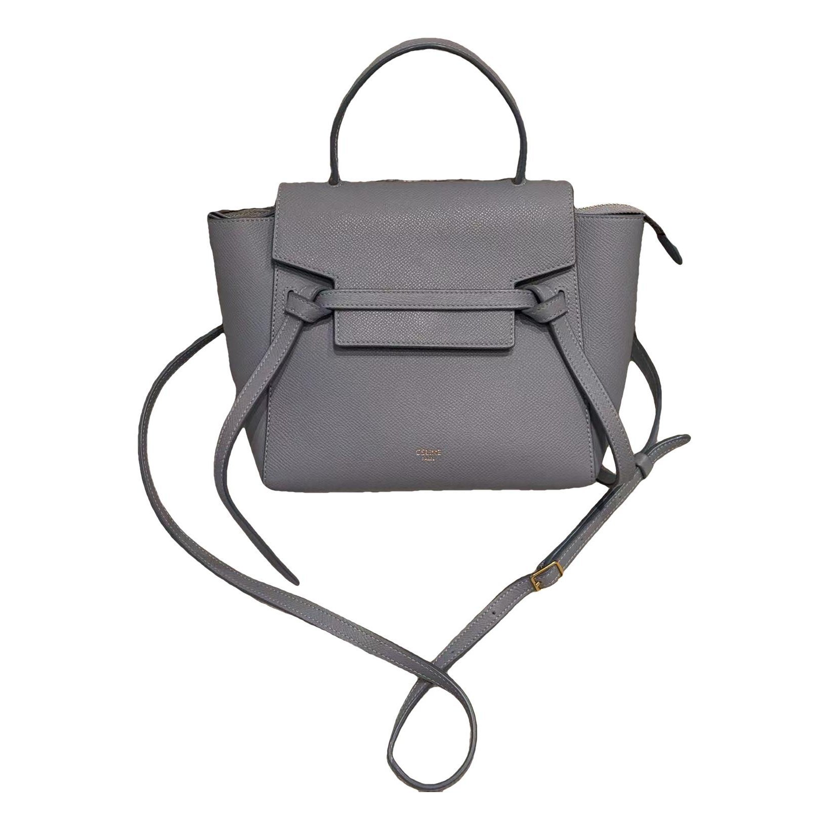 Belt leather handbag