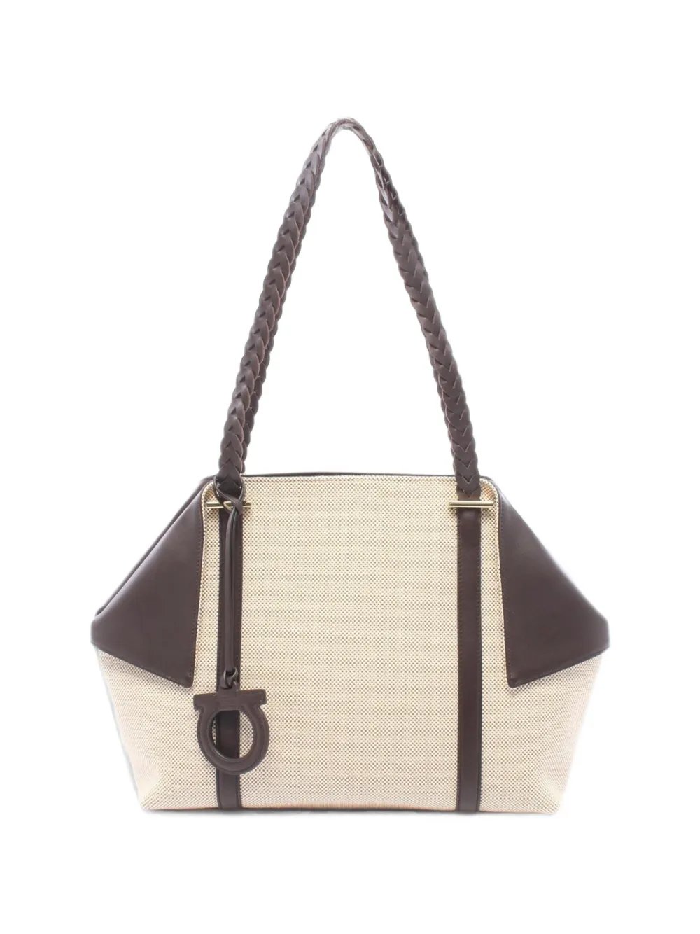 2010s braided handle tote bag