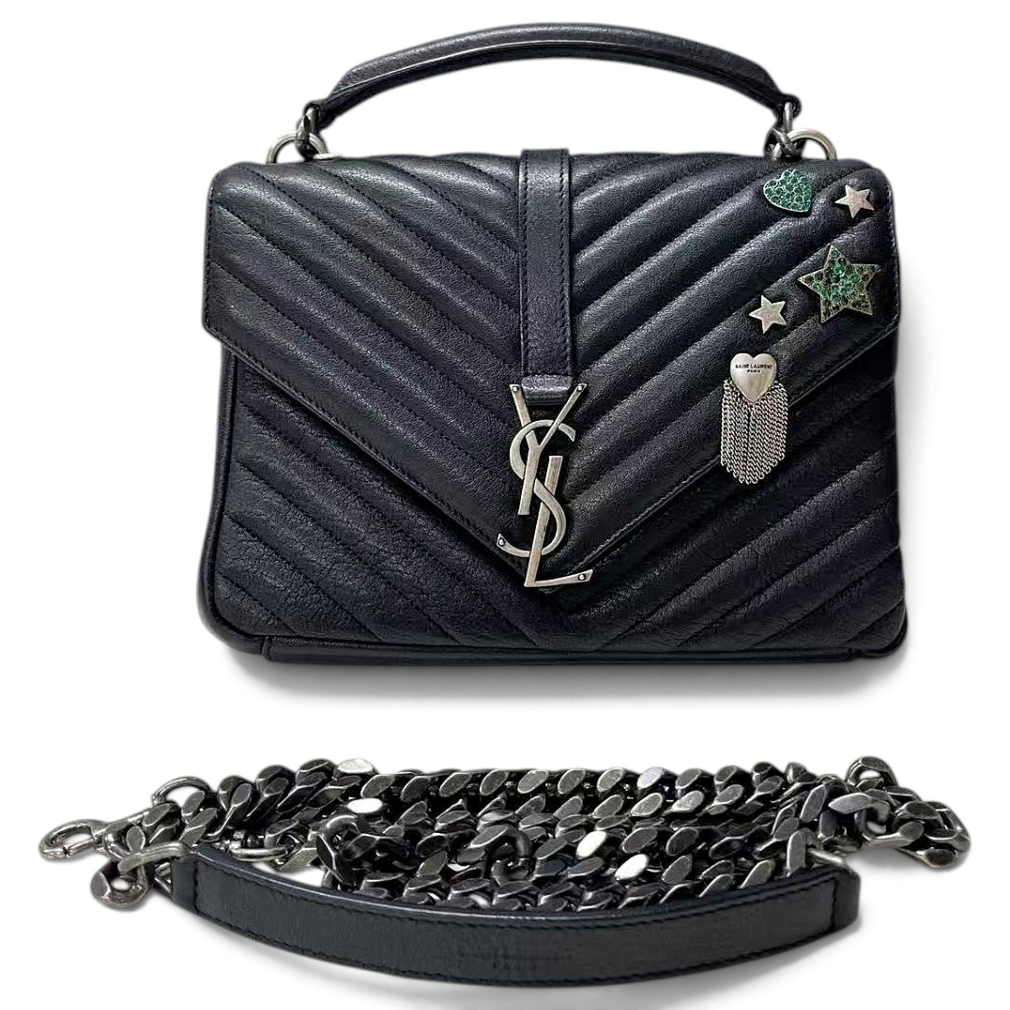 Collége monogramme leather handbag