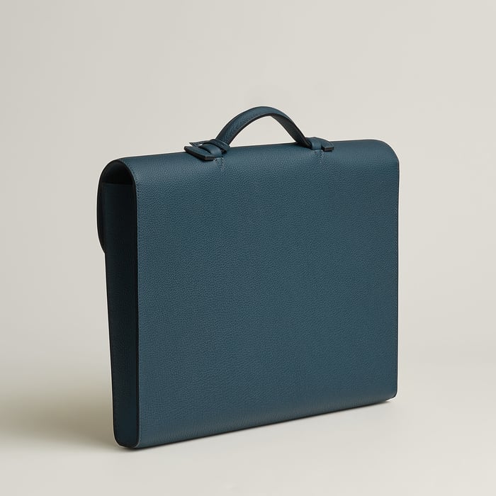 Bleu De Prusse Sac a Depeches Light 1-37 Briefcase