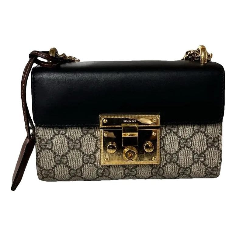 Padlock leather crossbody bag