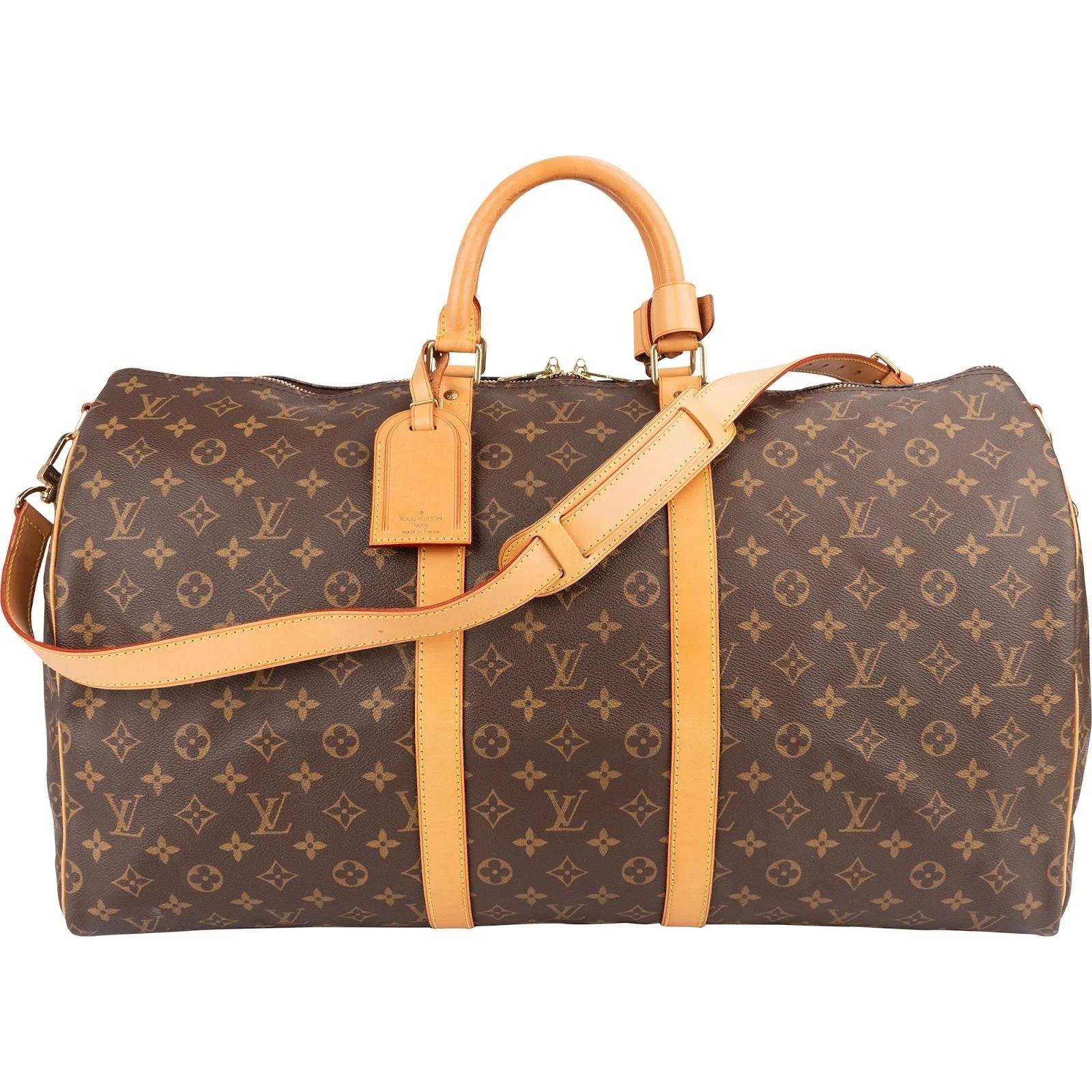 Keepall leather travel bag