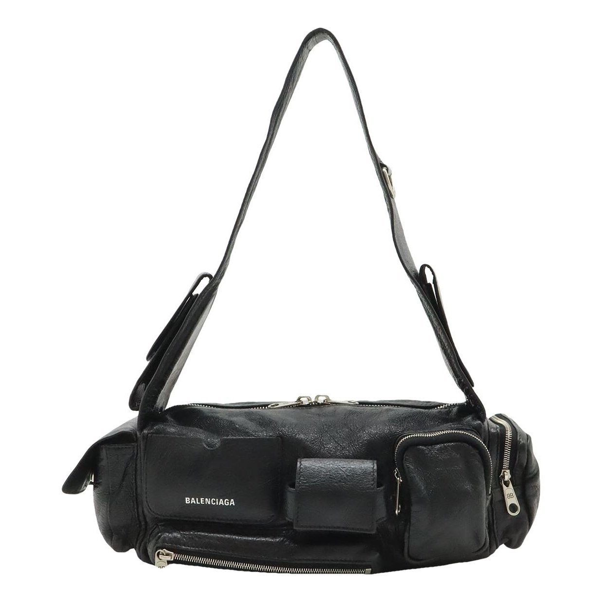 Hardware leather handbag