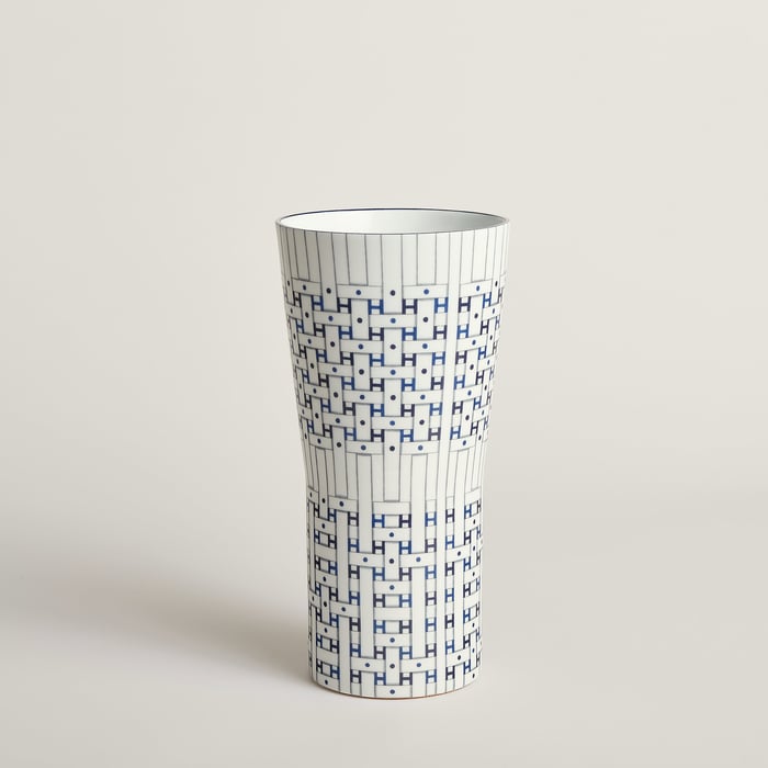 Bleu Encre Canopee Le Son Du H Vase, Medium Model