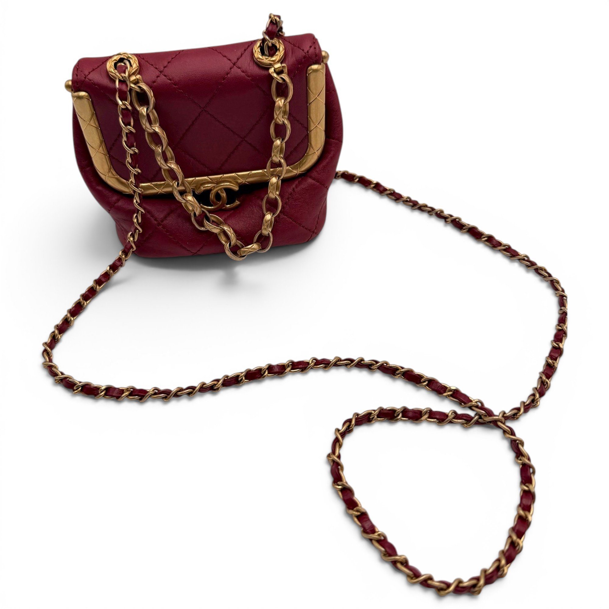 Trendy CC leather mini bag