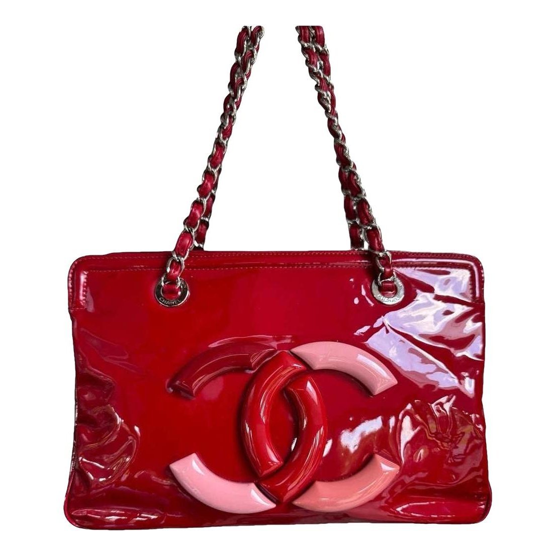 Petite Shopping Tote patent leather bag