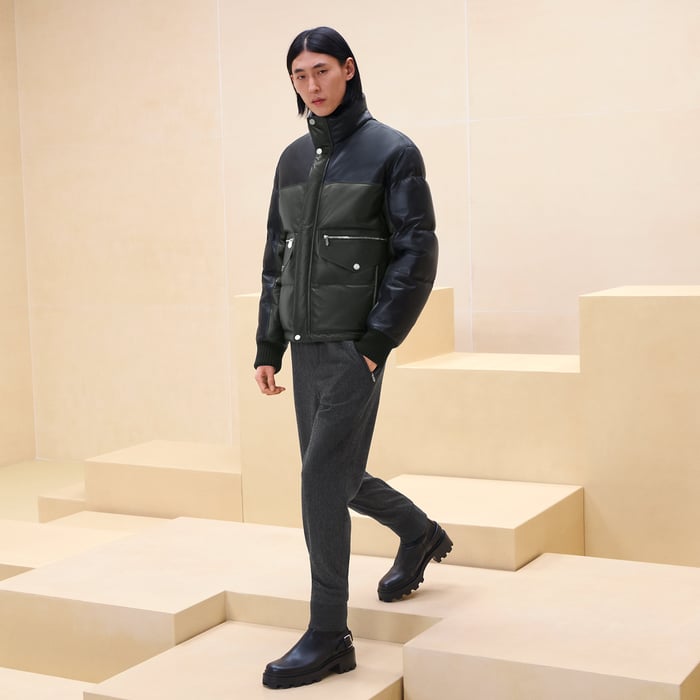 Kaki Puffer Coat