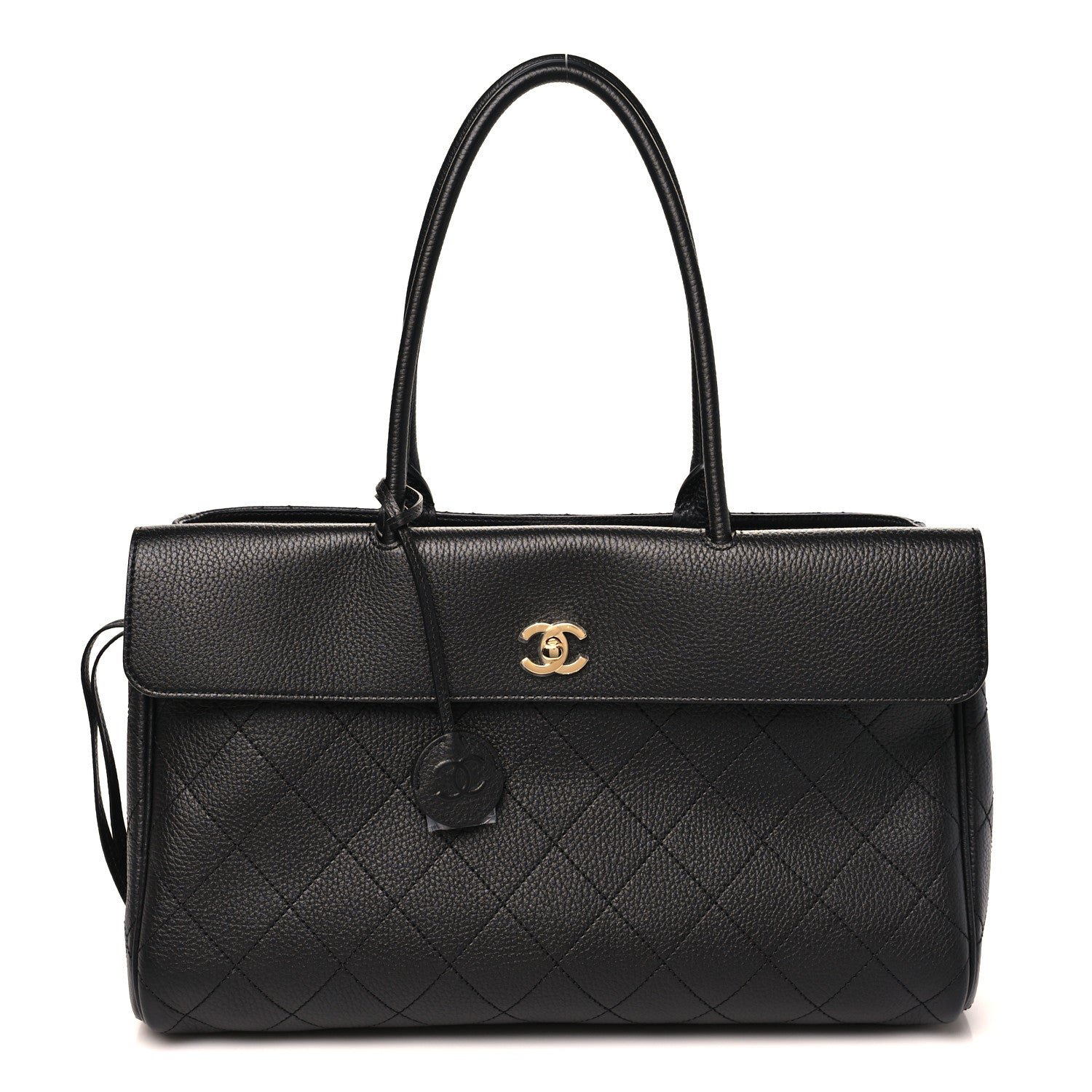 Chanel Grained Calfskin Stitched Urban Essentials Large Shopping Bag Black
