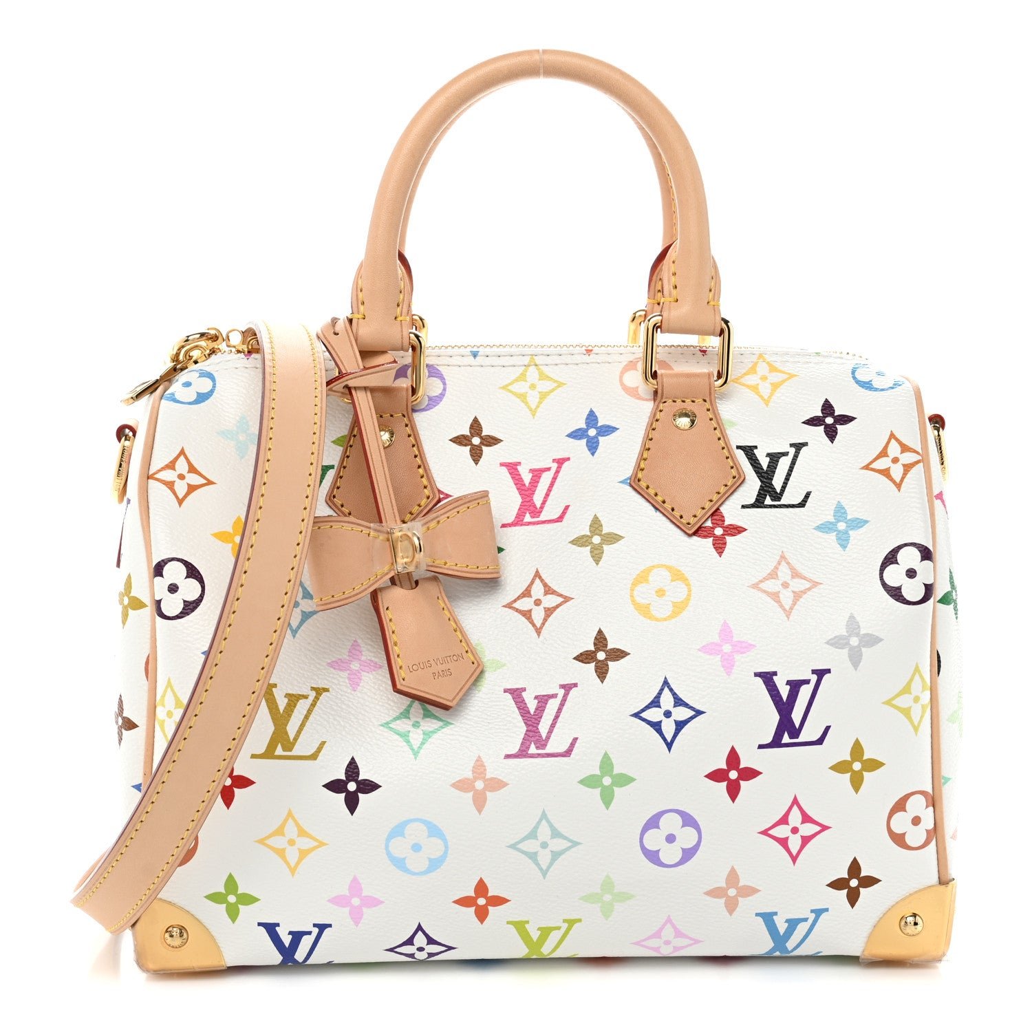 Louis Vuitton LV X TM Monogram Multicolor Speedy Bandouliere 25 White