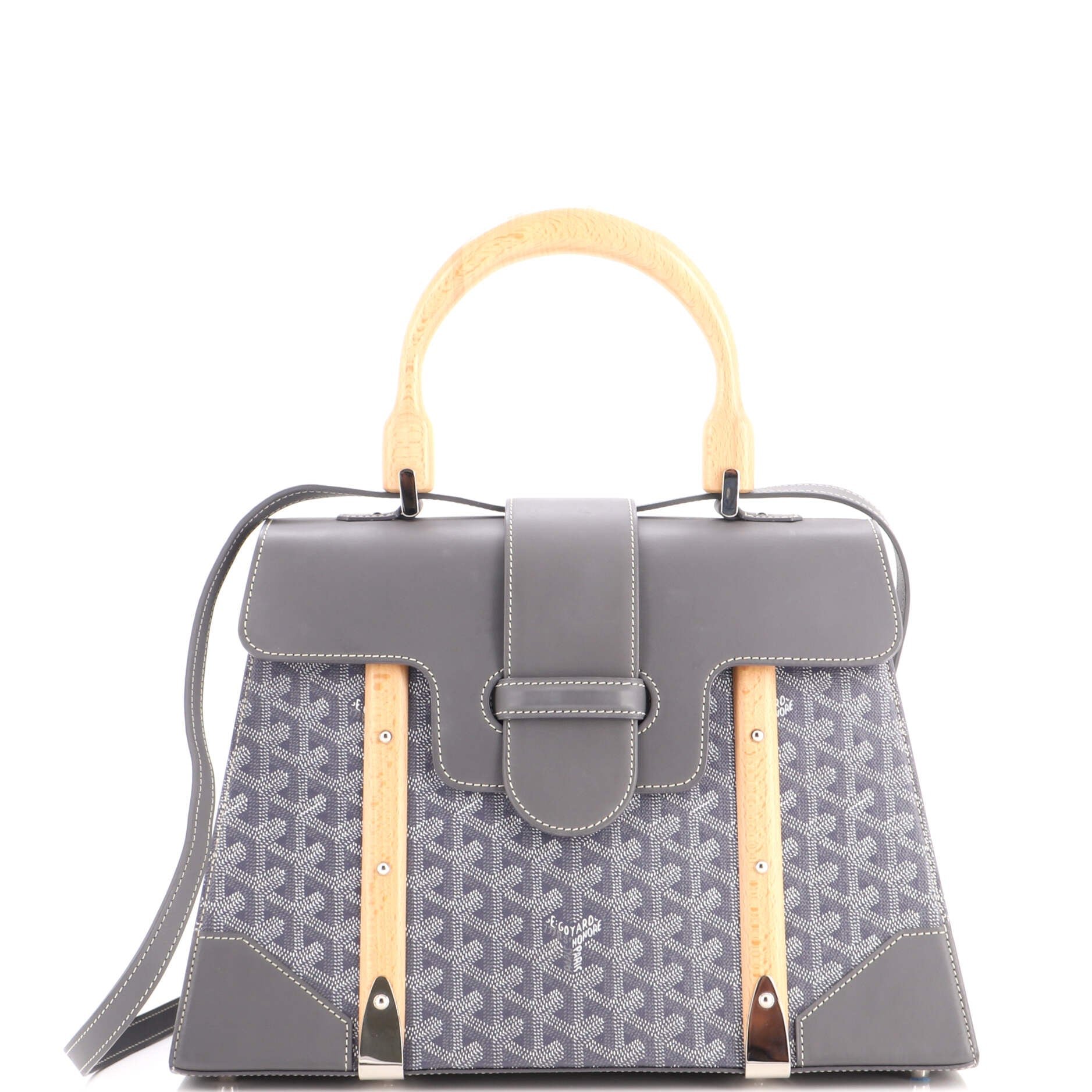 Saigon Top Handle Bag Coated Canvas with Leather MM