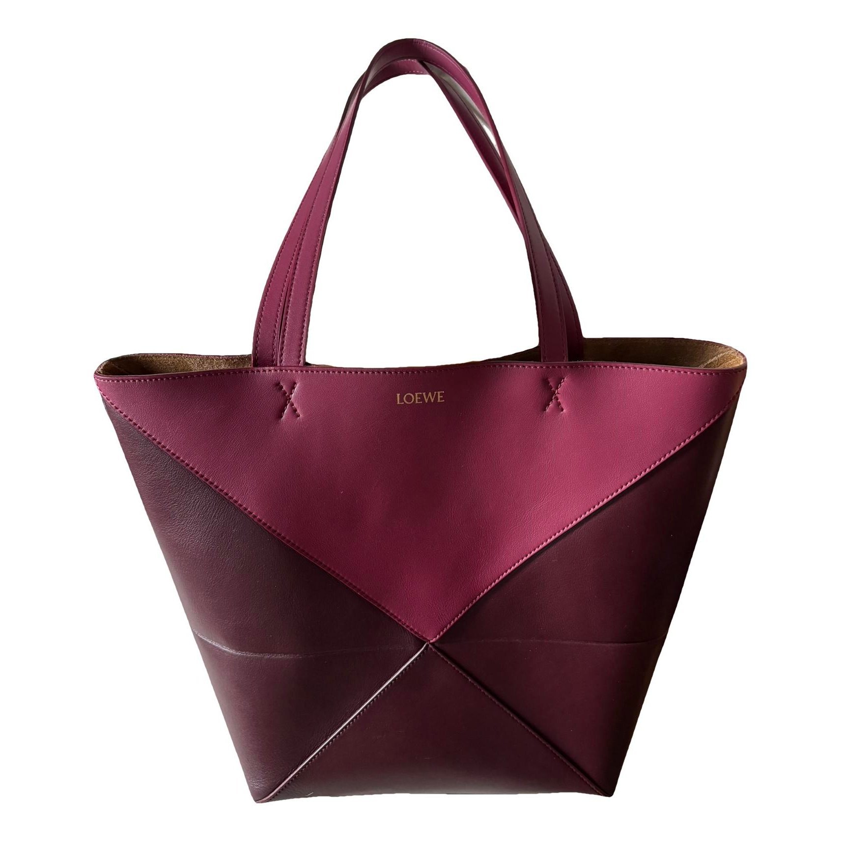 Puzzle Fold leather tote