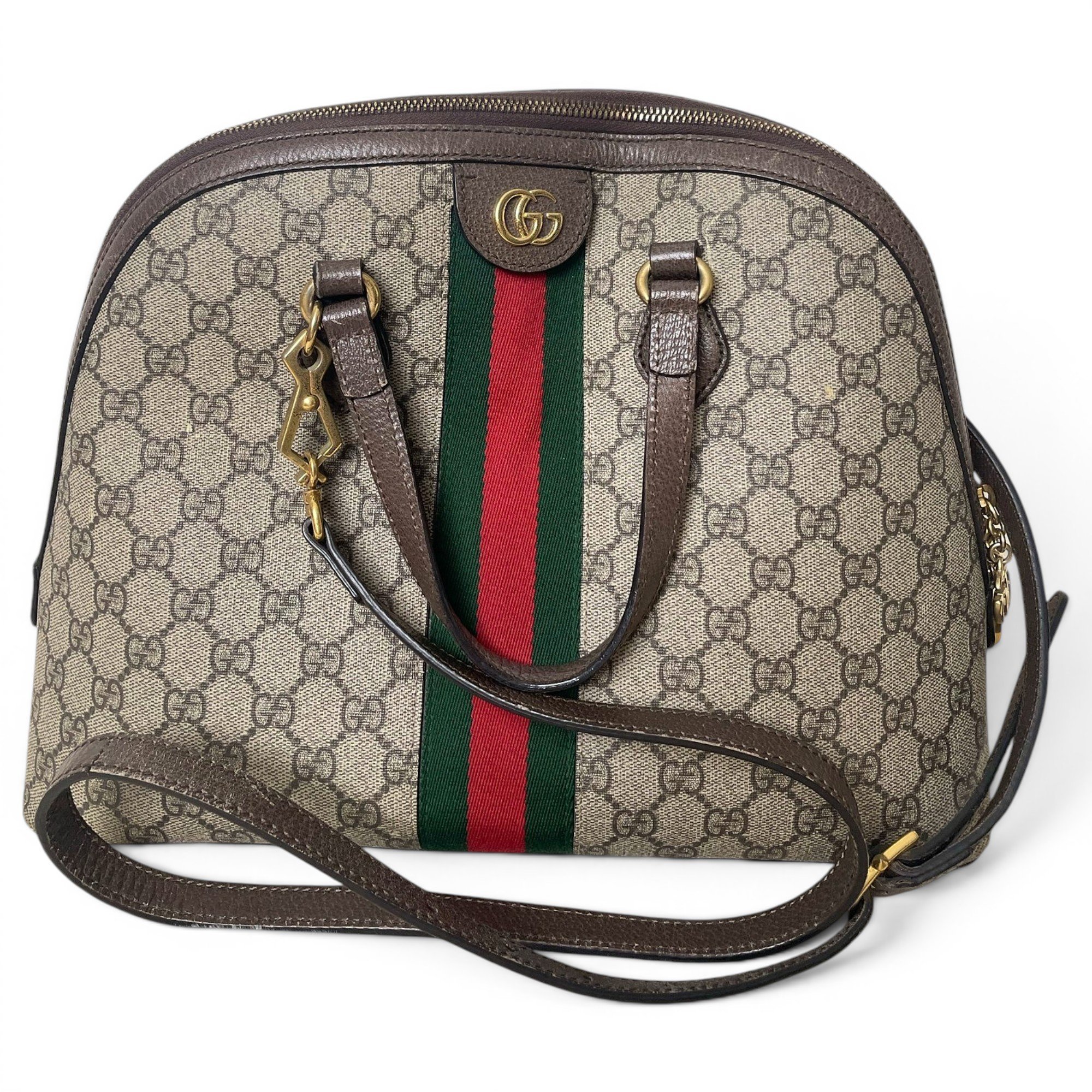 Ophidia Dome leather handbag
