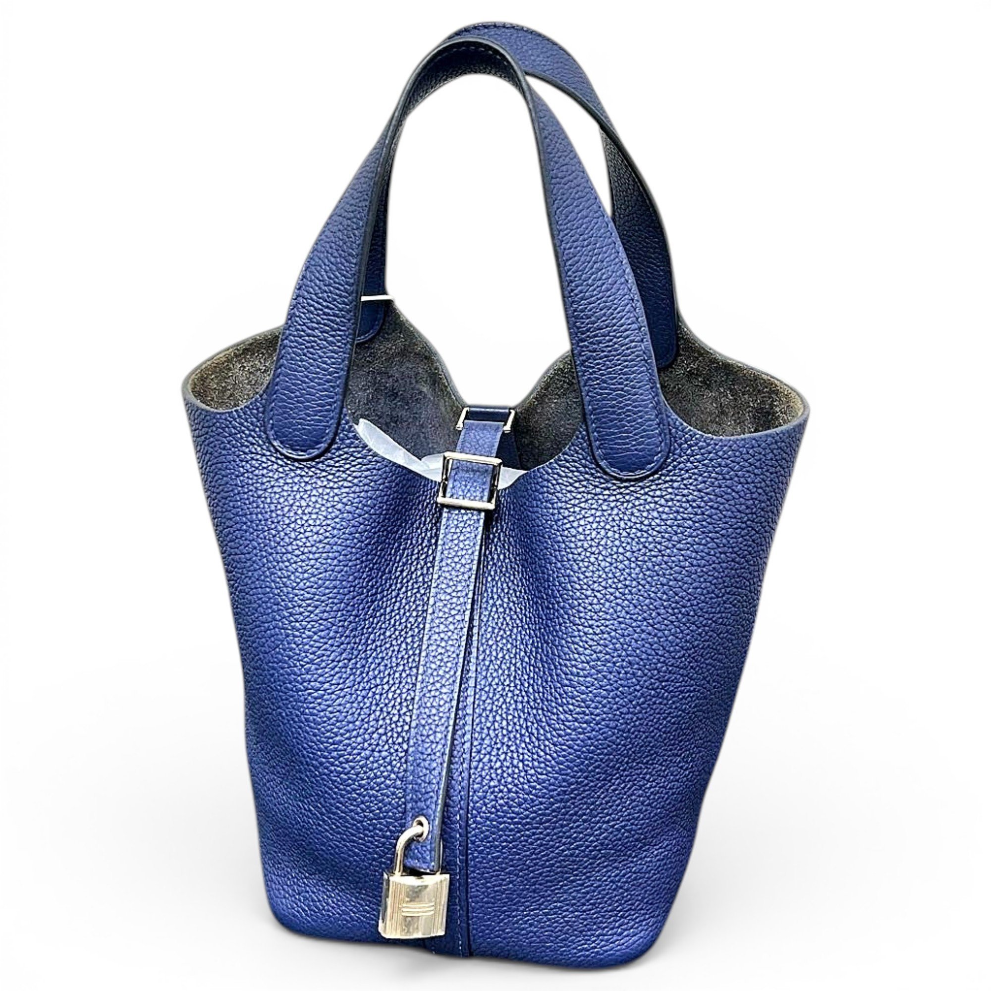 Picotin leather tote