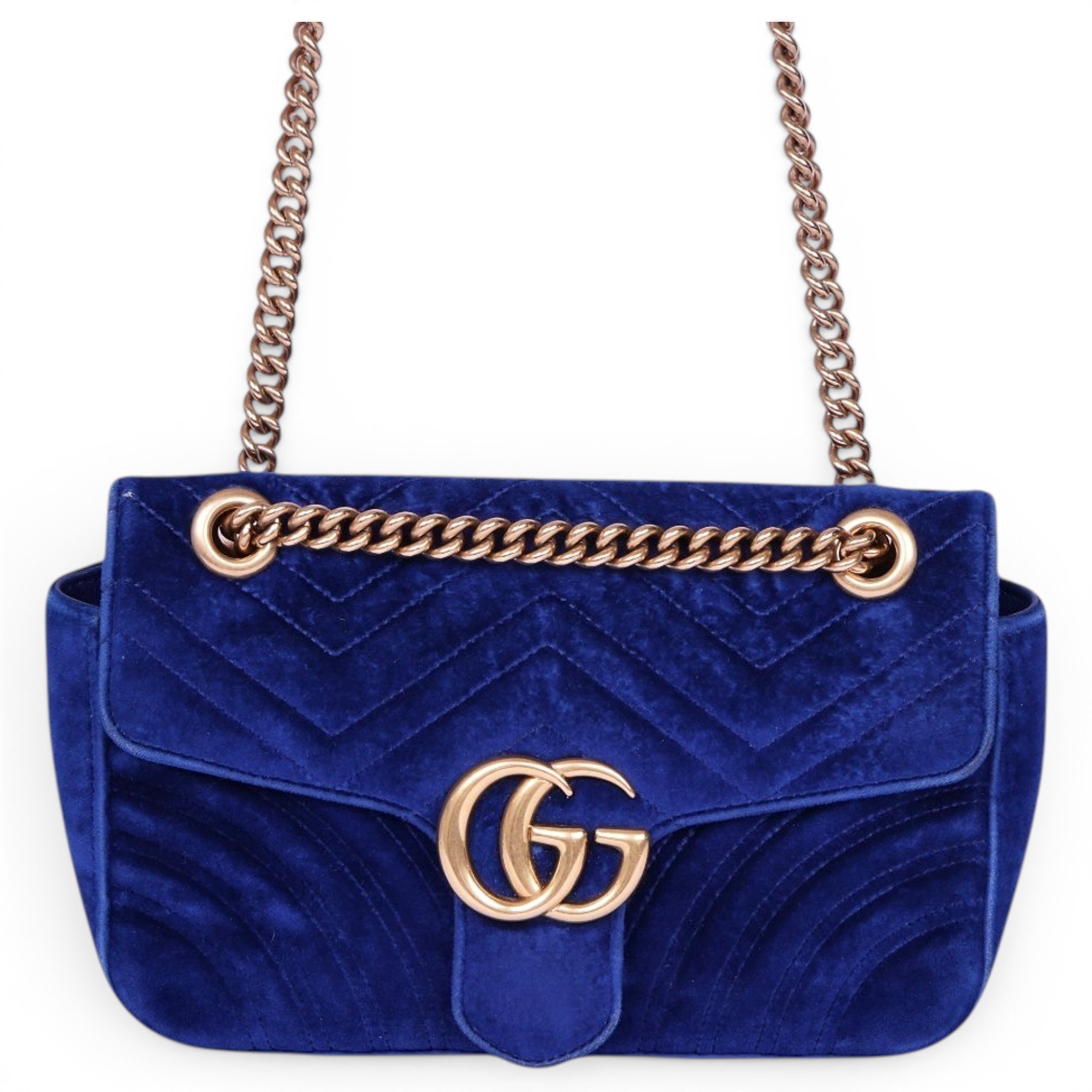 GG Marmont Chain Flap velvet handbag