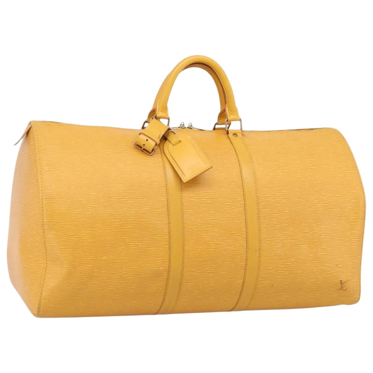 Keepall leather travel bag