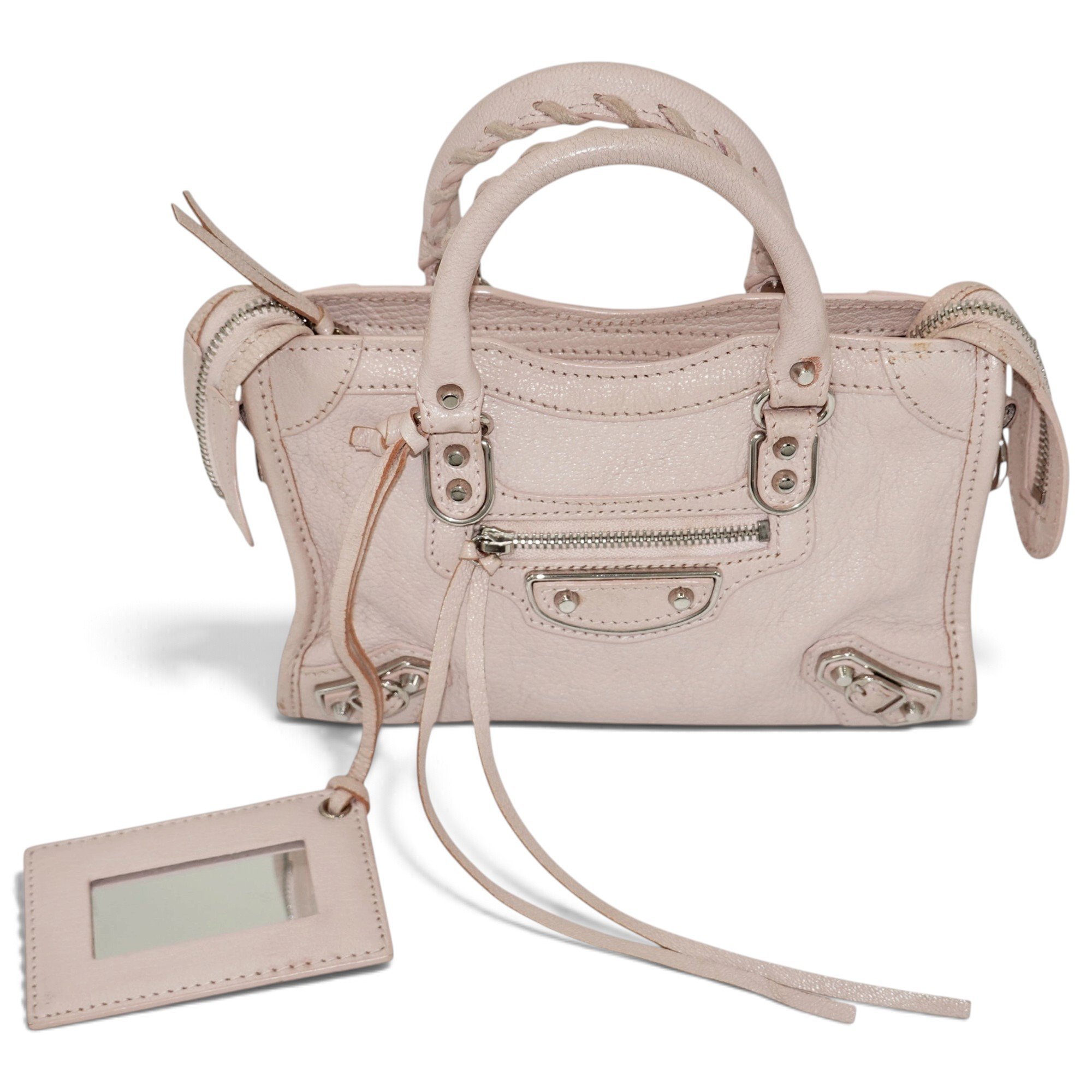 City leather handbag