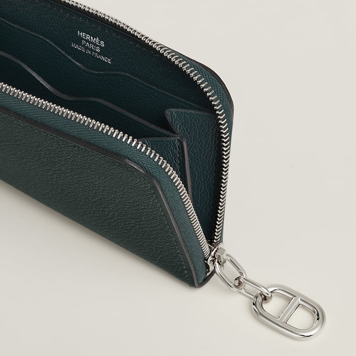 Vert Rousseau Zipengo Chaine d'Ancre Compact Card Holder
