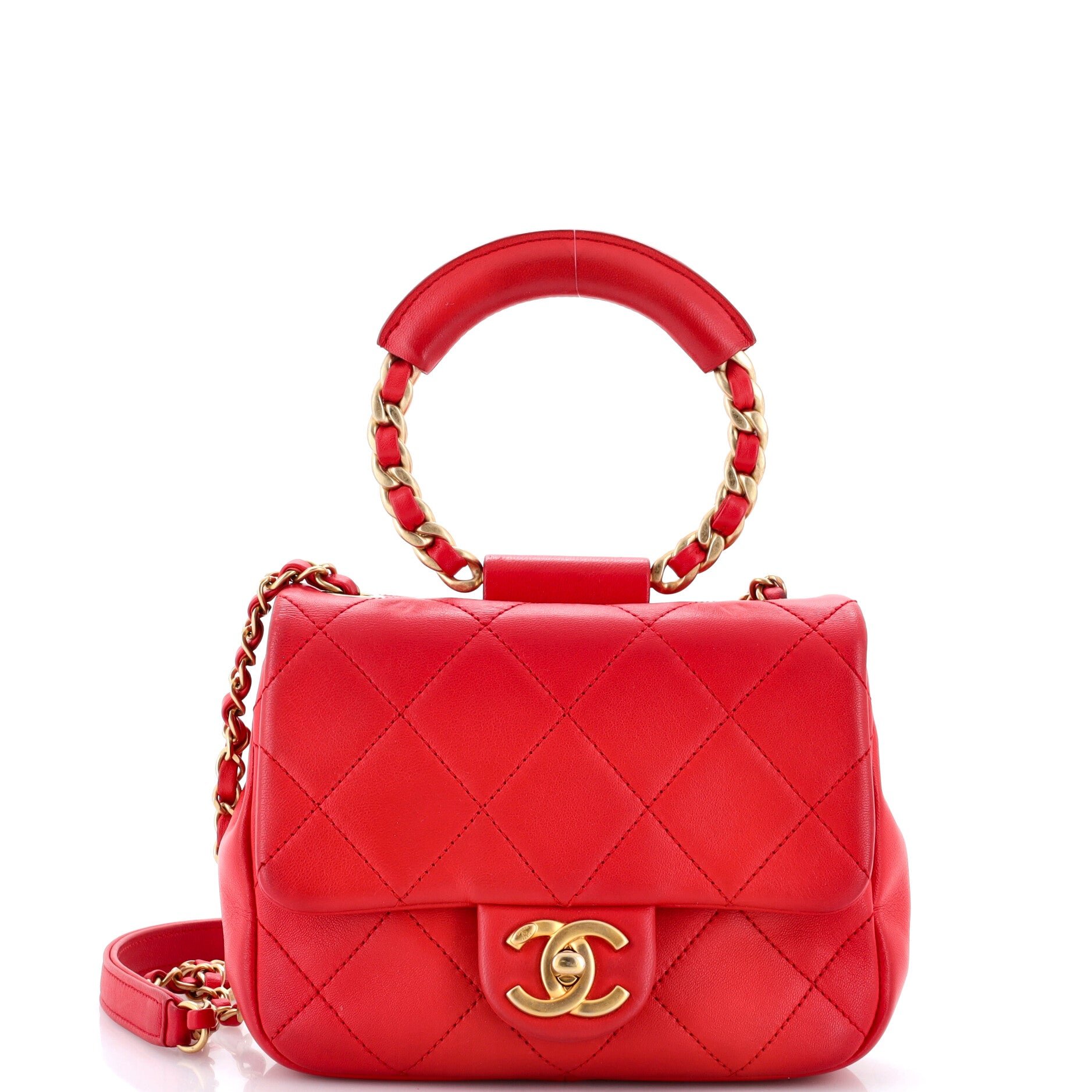 In The Loop Flap Bag Quilted Lambskin Small