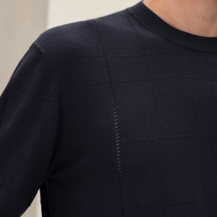 Marine "Jeu De Points Sellier" Crewneck Sweater