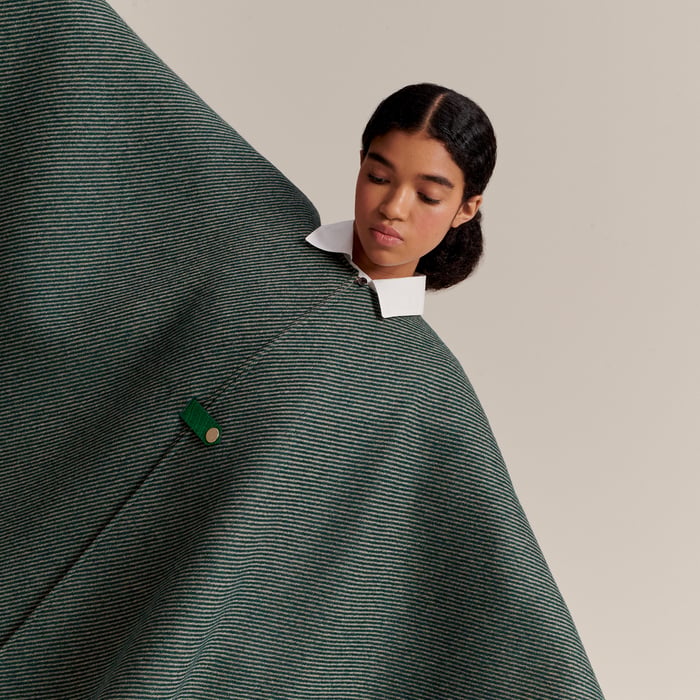 Cold Colors Wool and Linen Cape