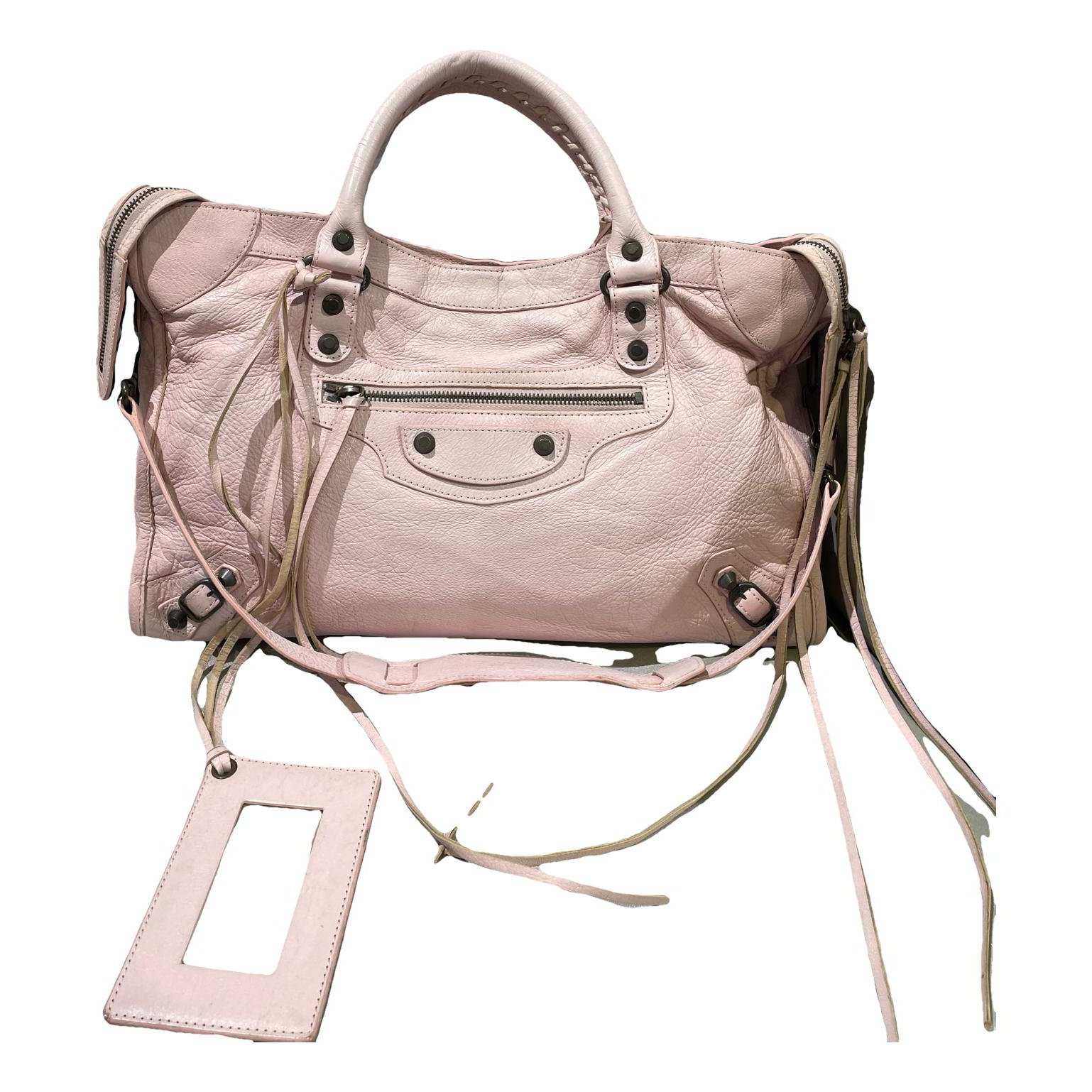 City leather handbag