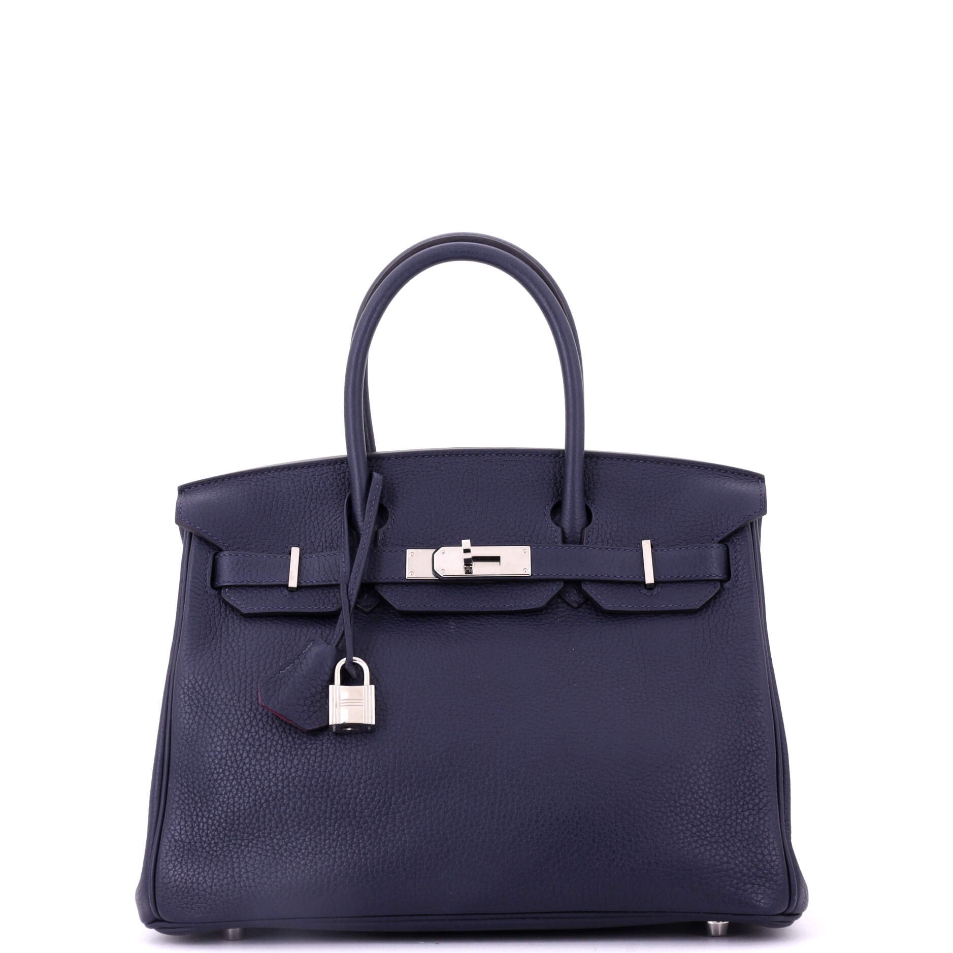 Hermes Birkin Handbag Verso Clemence with Palladium Hardware 30