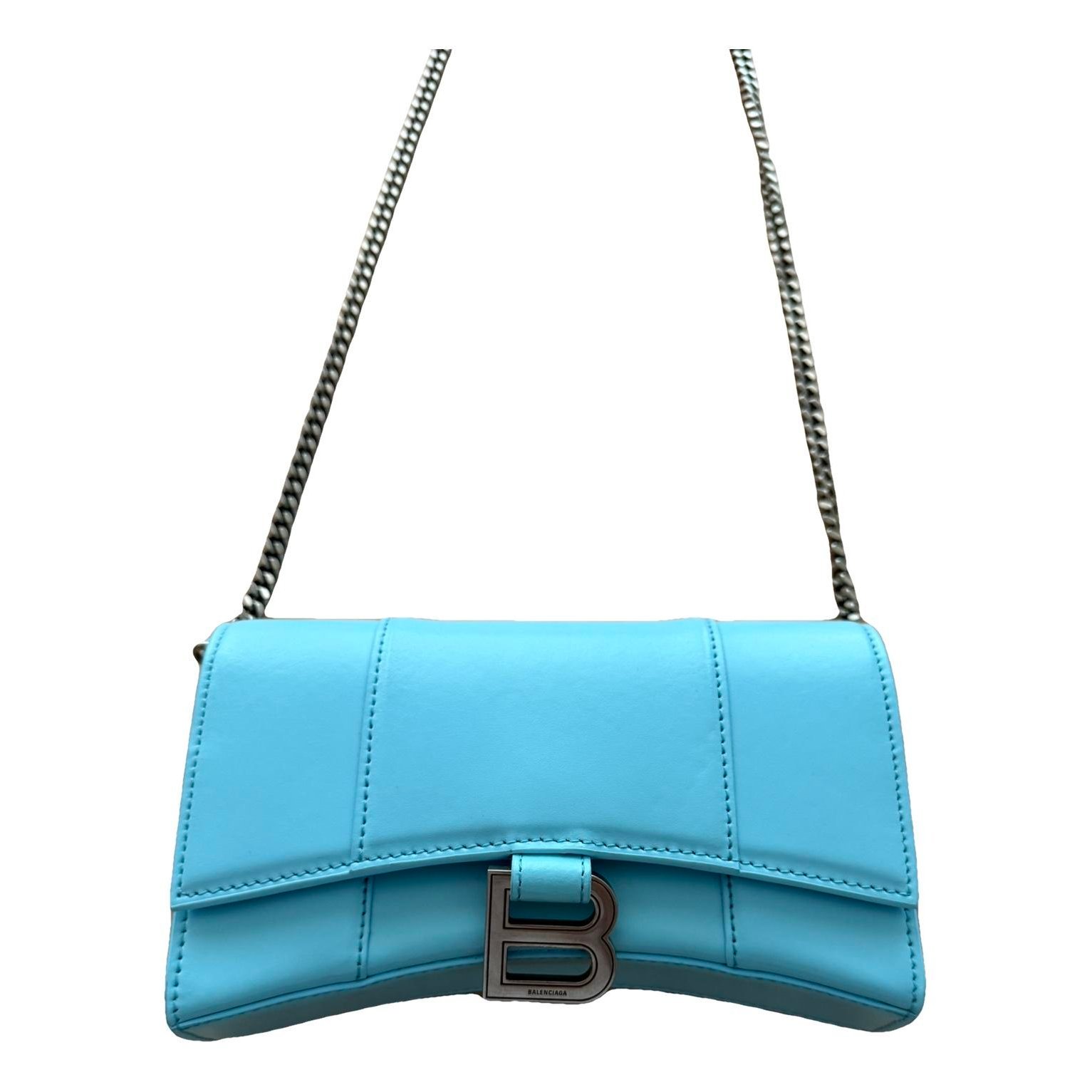 Hourglass leather crossbody bag