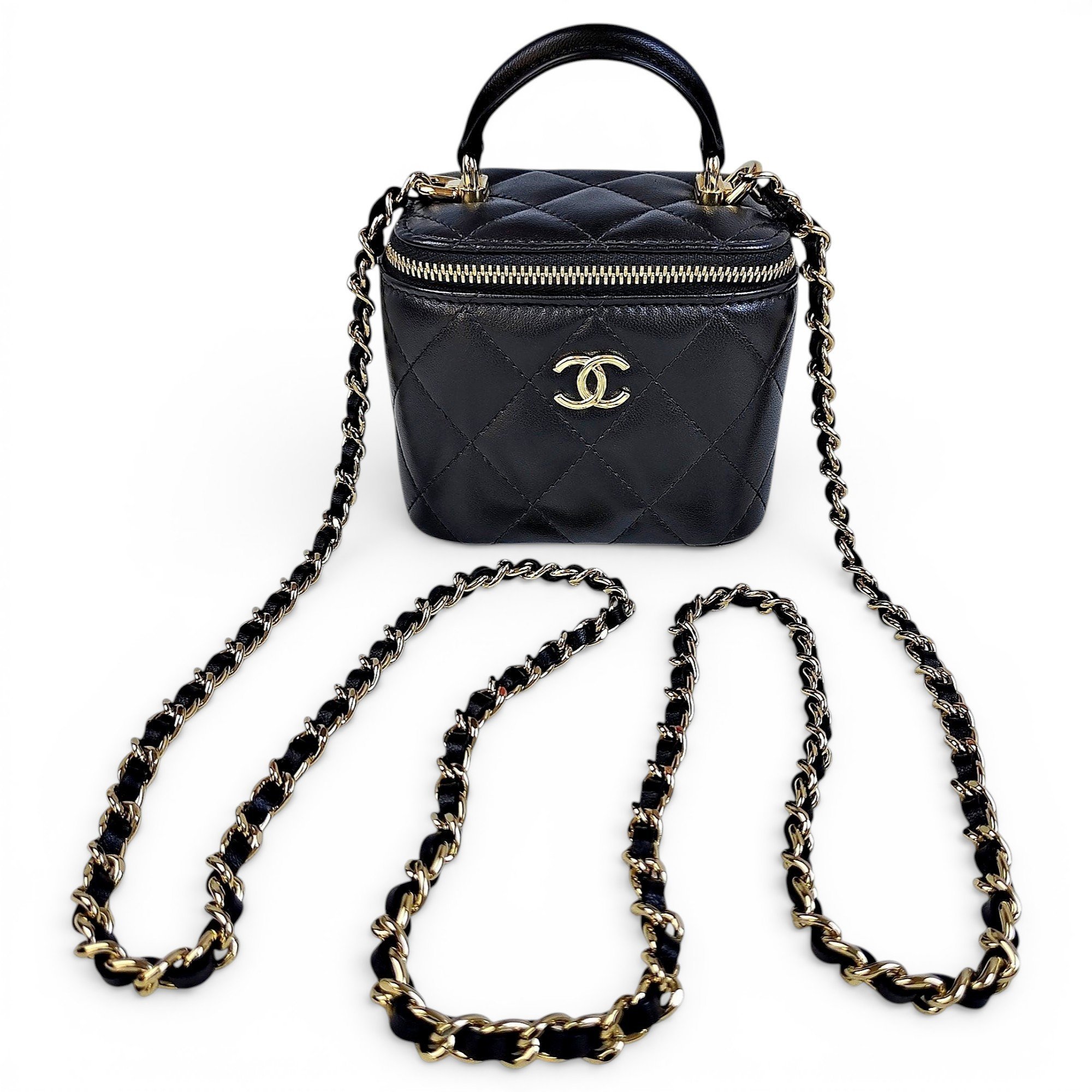 Trendy CC Vanity leather handbag