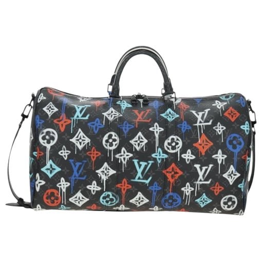 Keepall leather travel bag