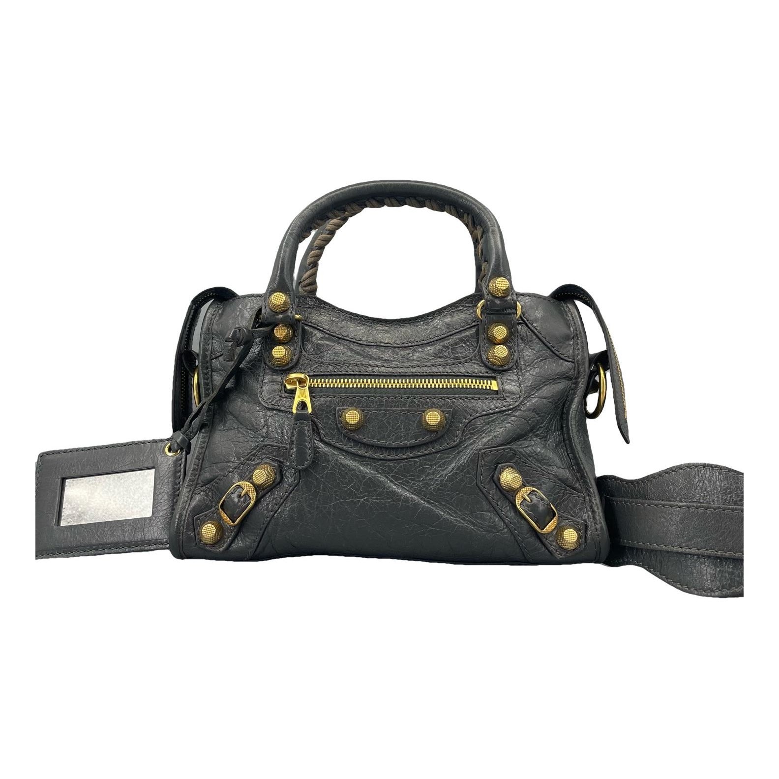 City leather handbag