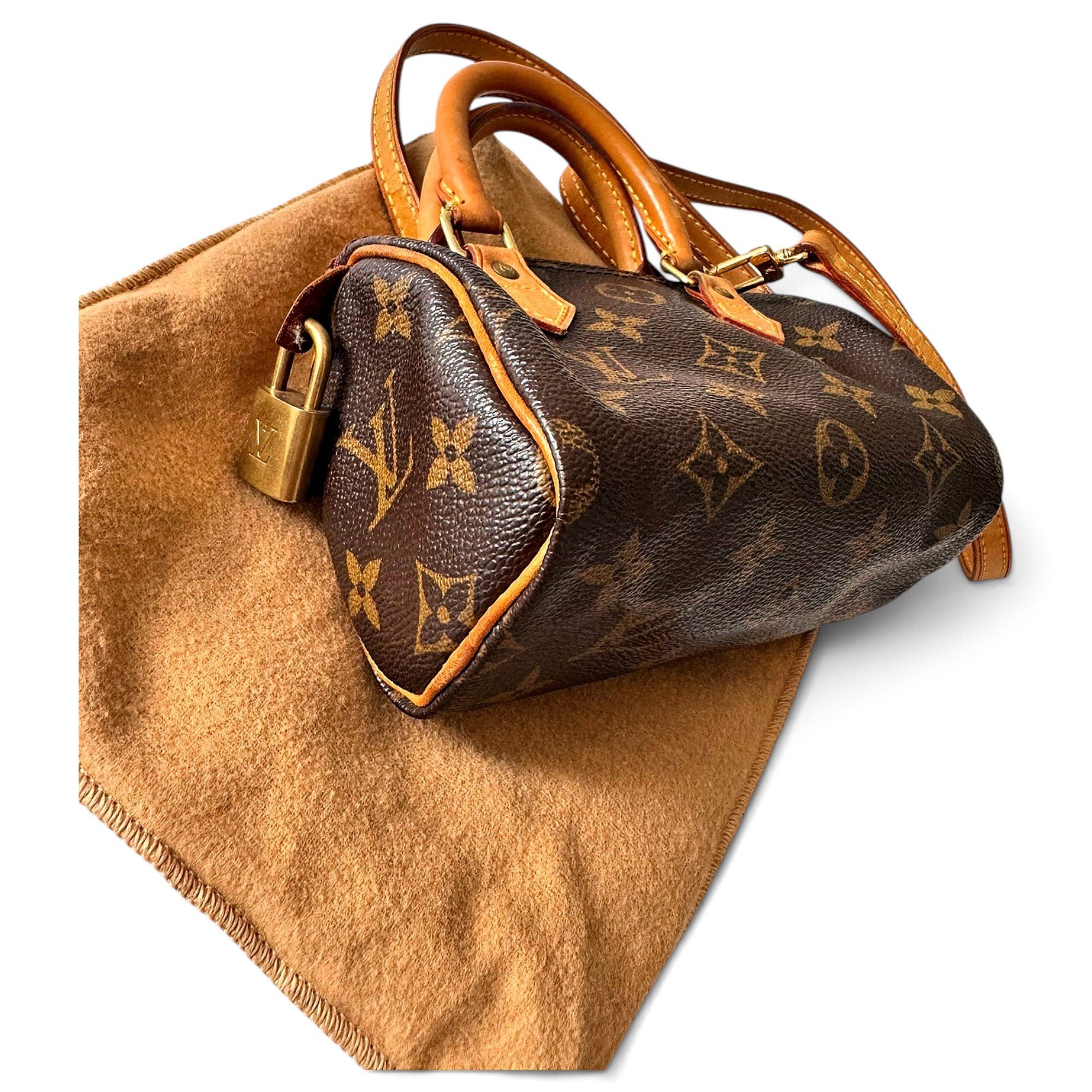 Nano Speedy / Mini HL leather crossbody bag