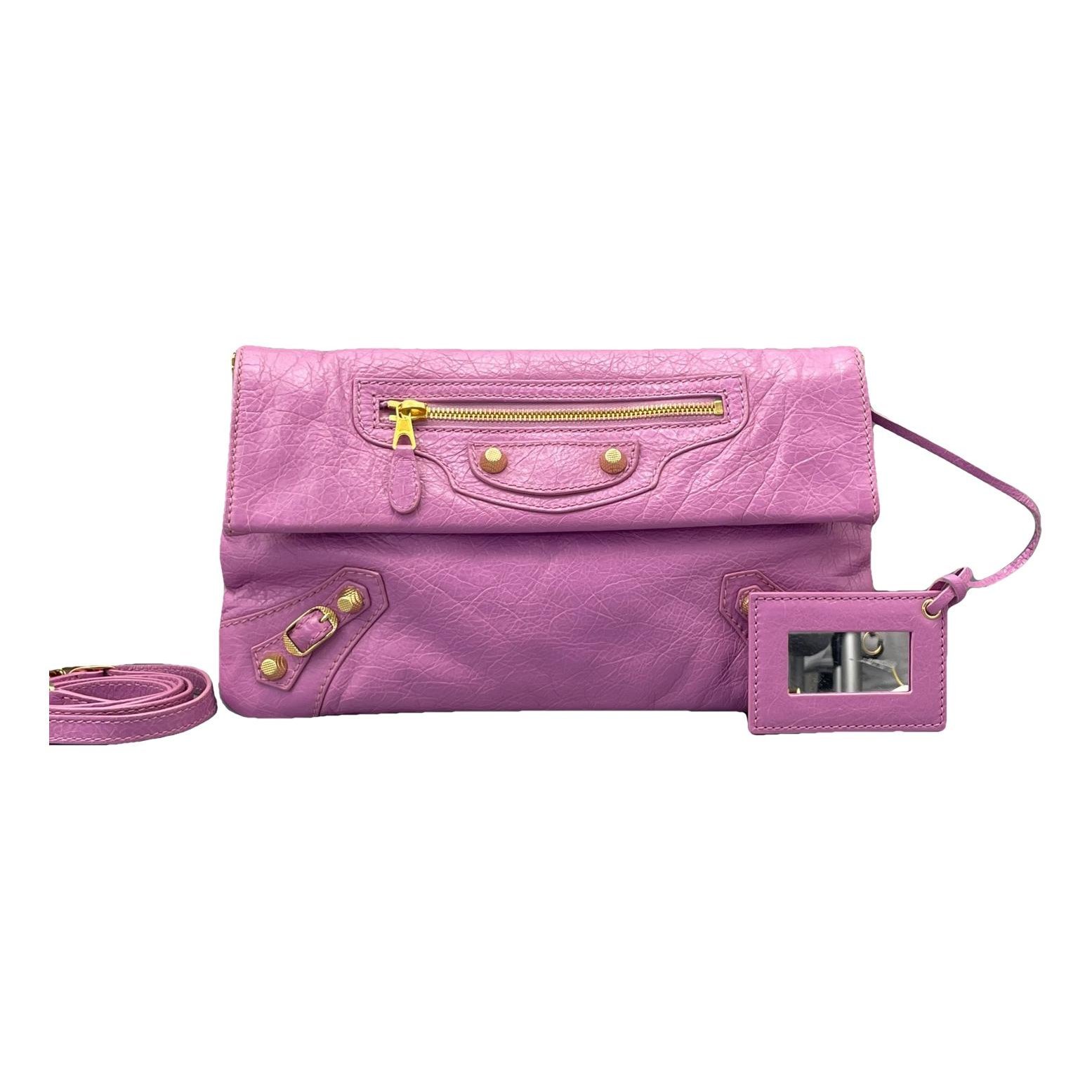 Envelop leather clutch bag
