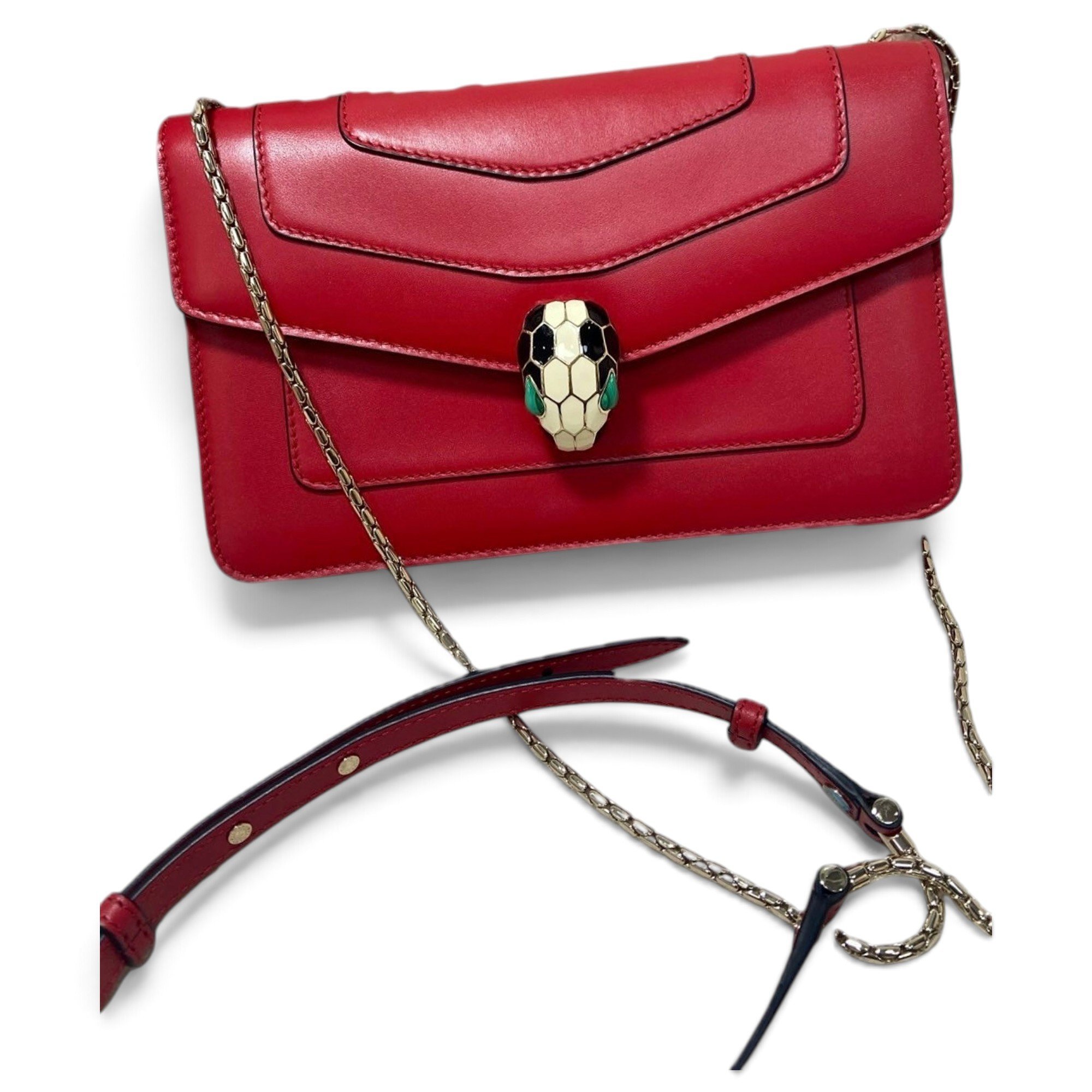 Serpenti leather handbag