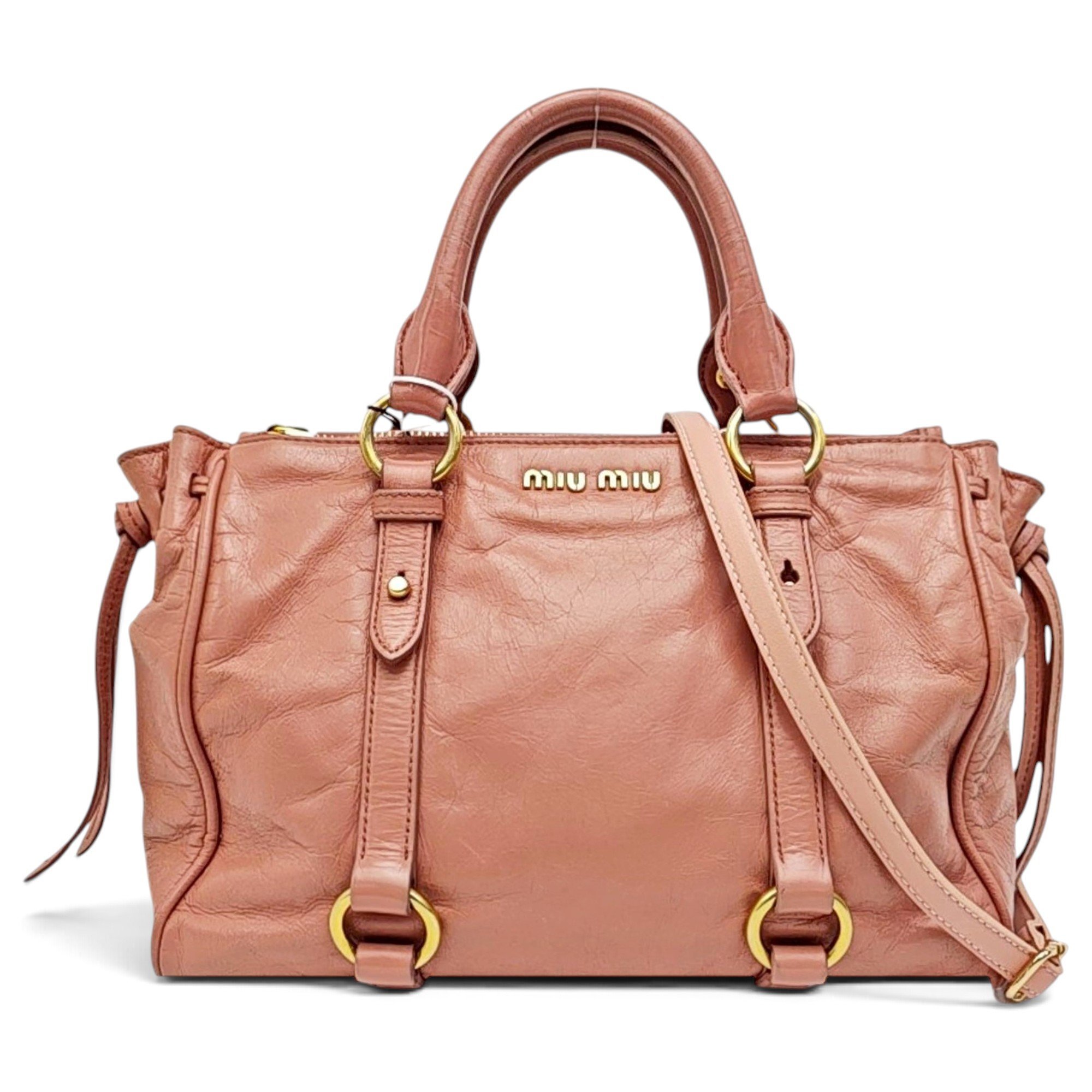 Bow bag leather handbag