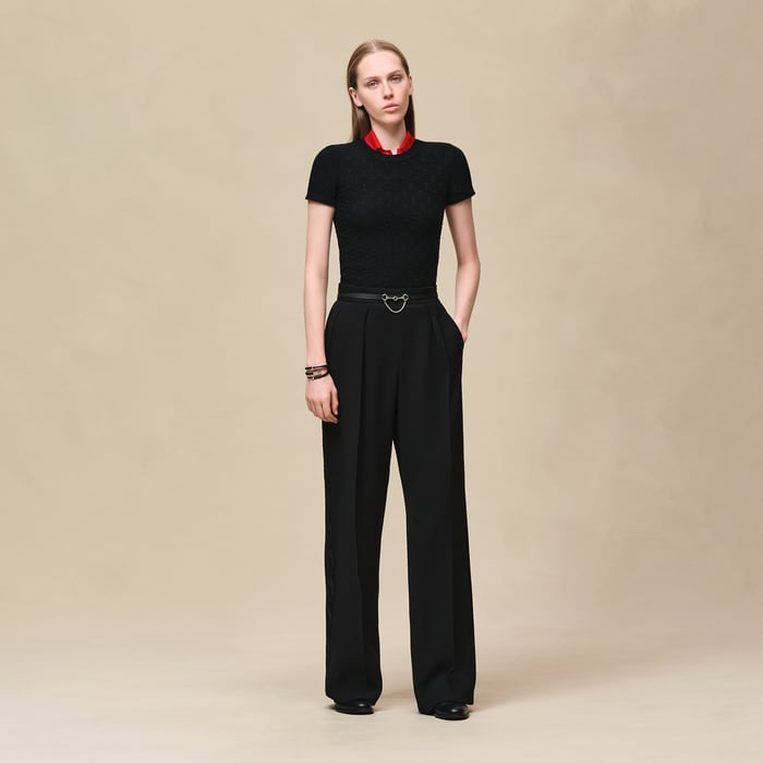 Noir "Medor" Short-sleeve Sweater