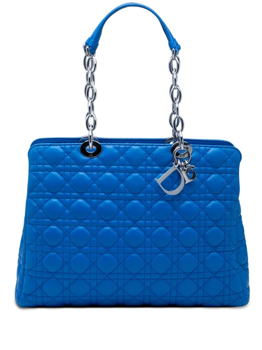 2013 Large Lambskin Cannage Soft Zipped Lady Dior Shopping tote bag