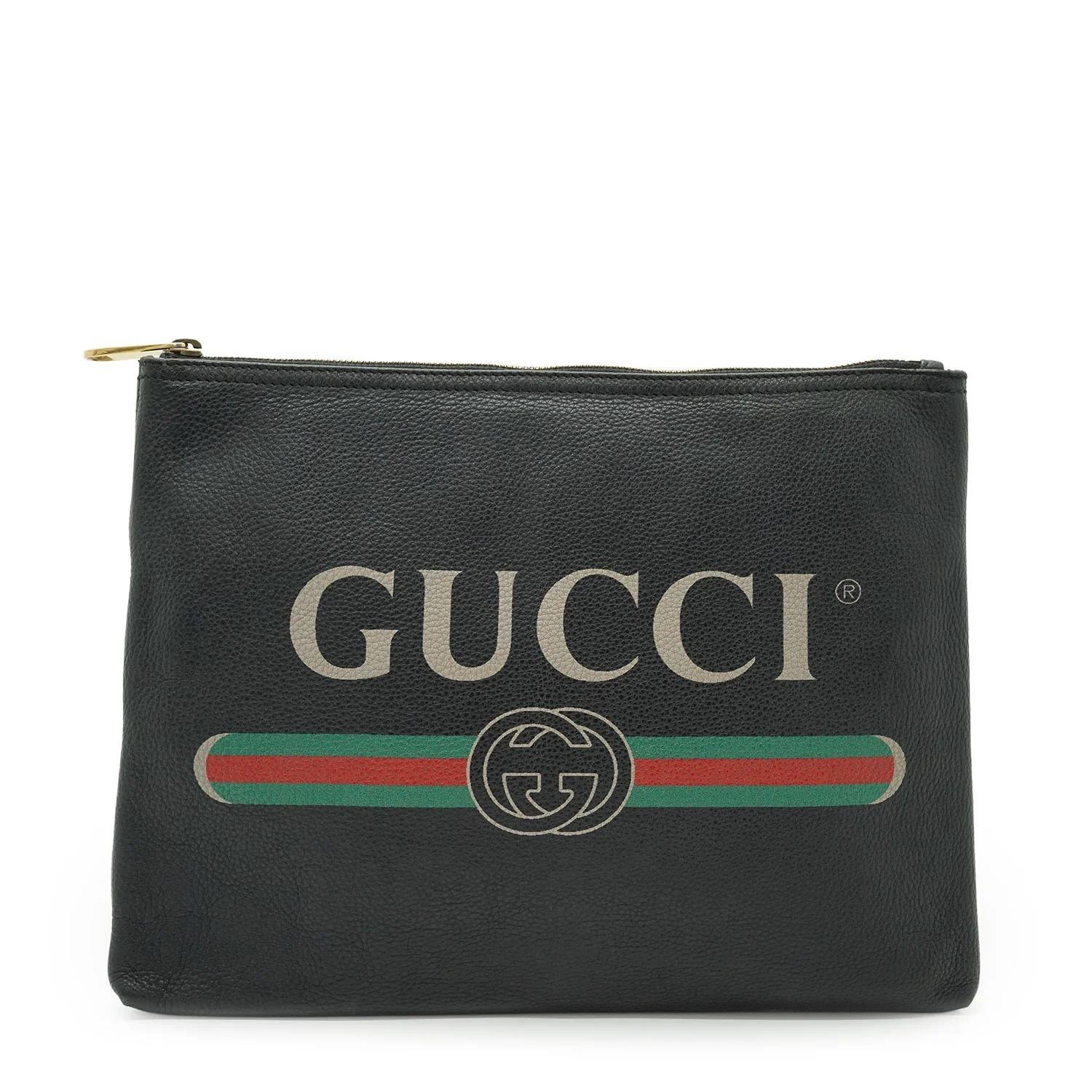 Leather clutch bag