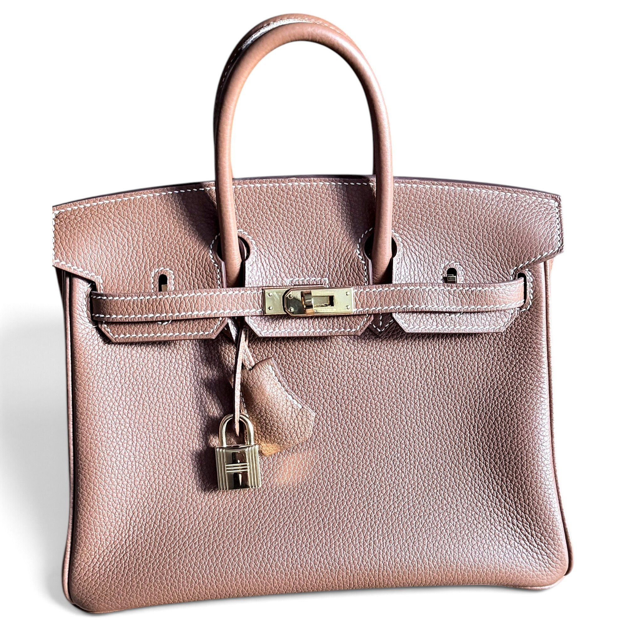 Birkin 25 leather handbag