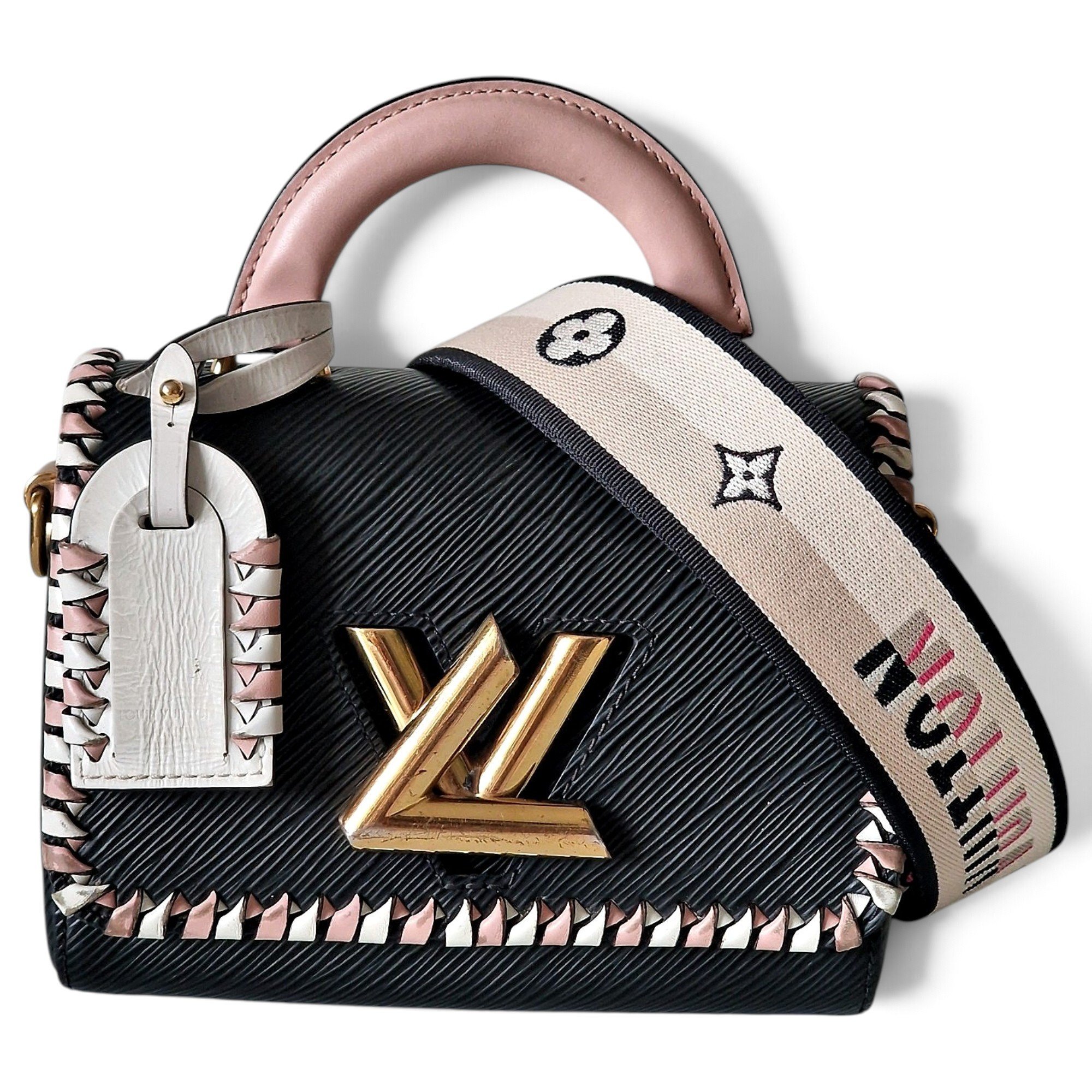 Twist leather handbag
