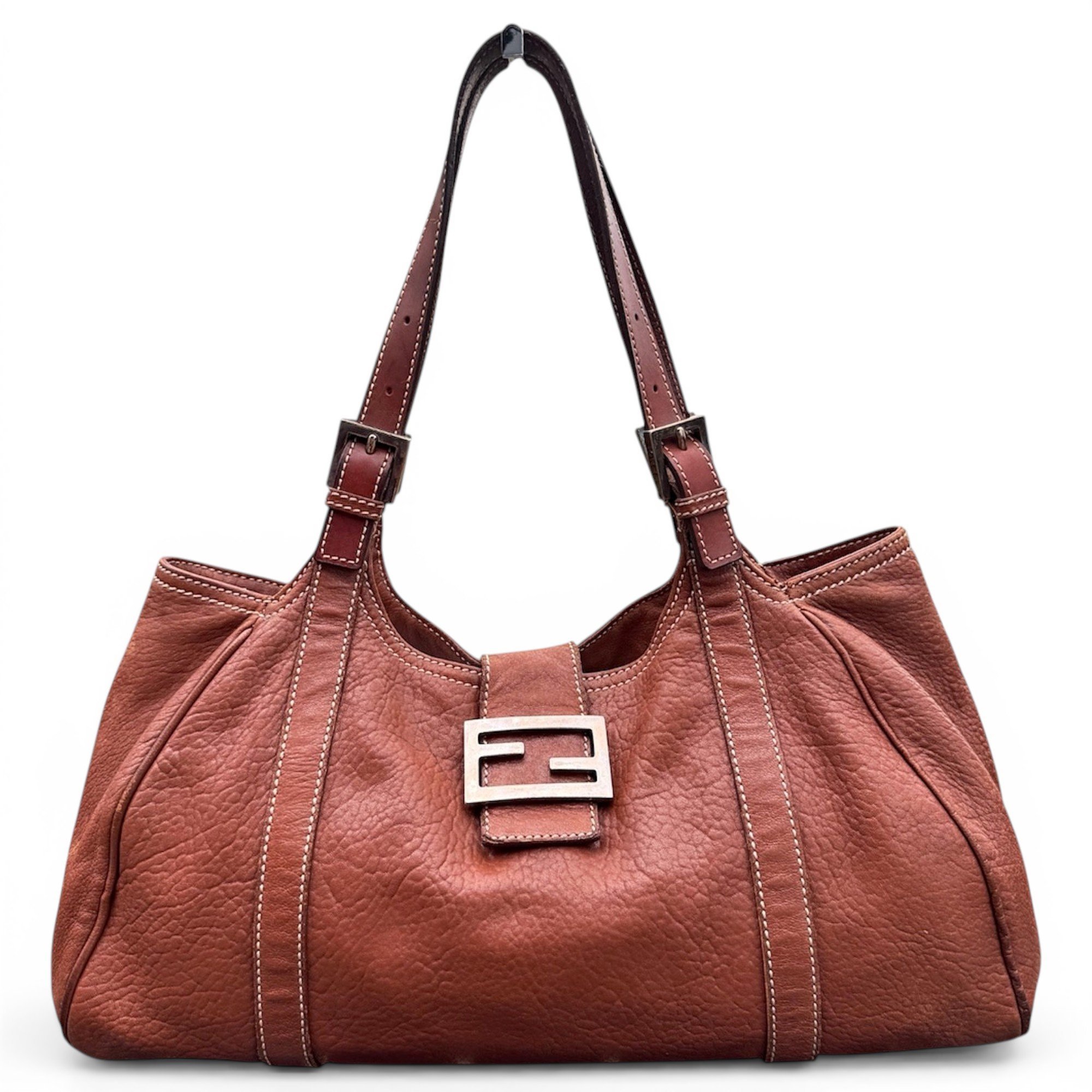 Baguette leather handbag