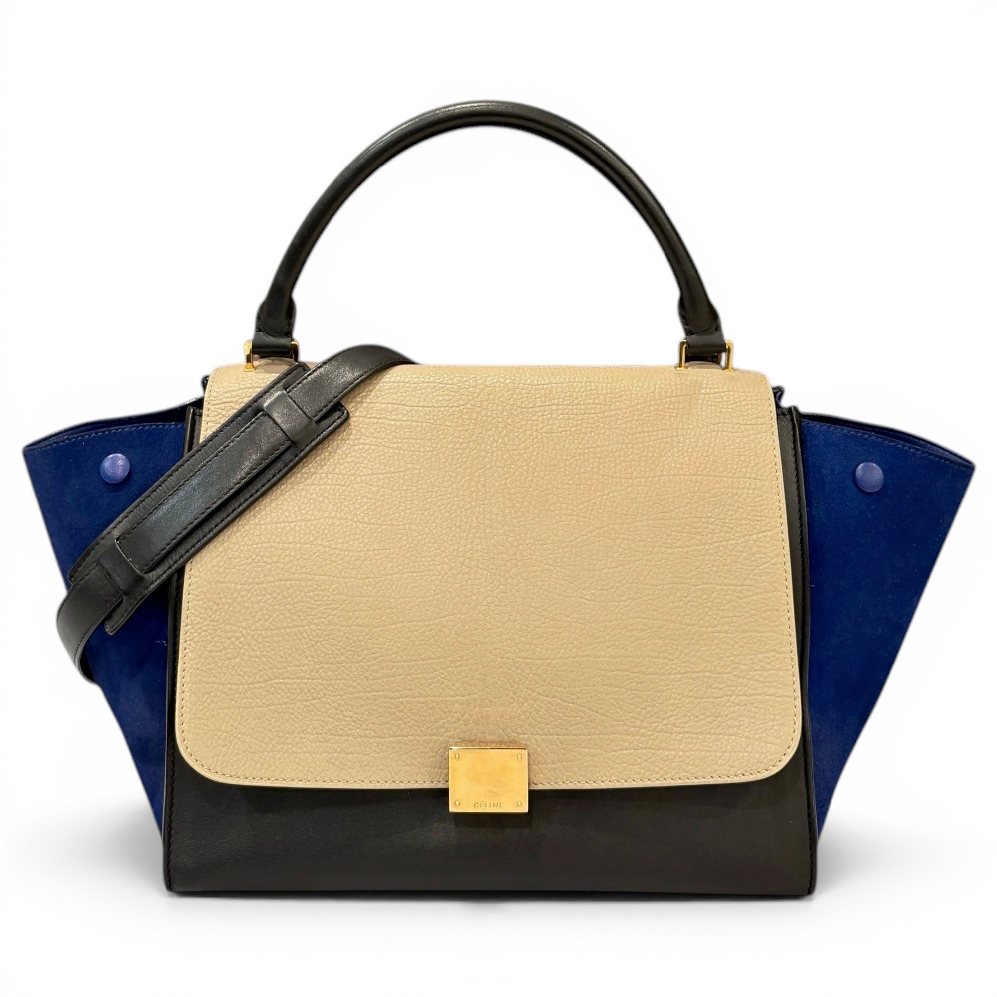 Trapèze pony-style calfskin handbag