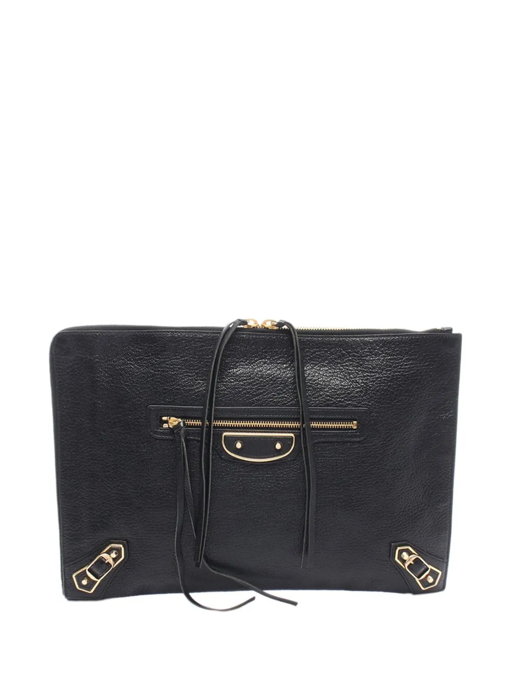 2018-2026 Medium Goatskin Motocross Classic Metallic Edge clutch bag