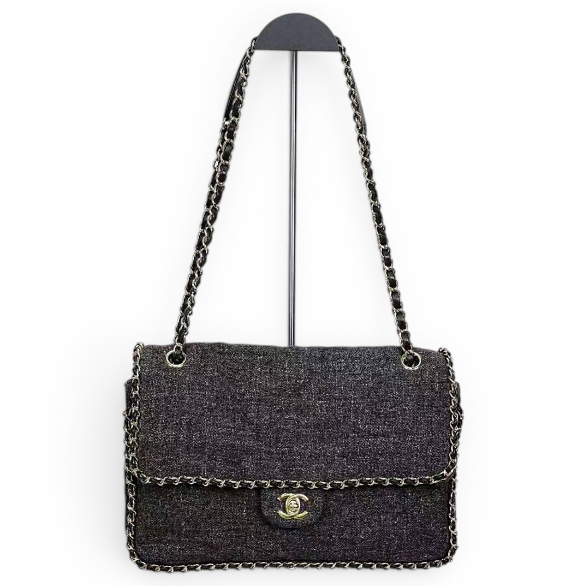 Chain Around tweed crossbody bag