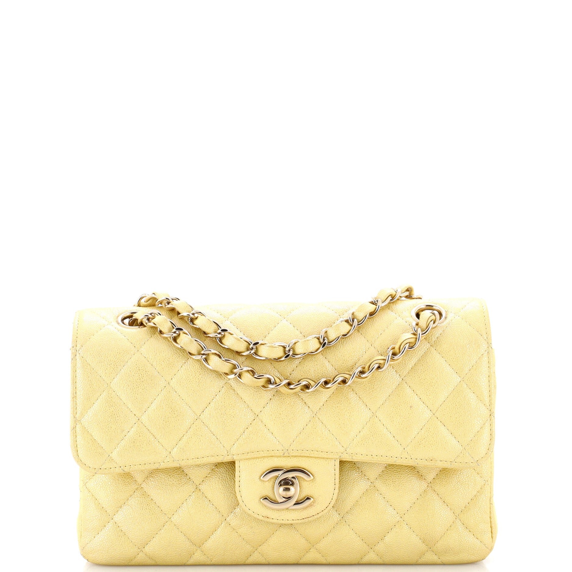 Classic Double Flap Bag Quilted Iridescent Caviar Small